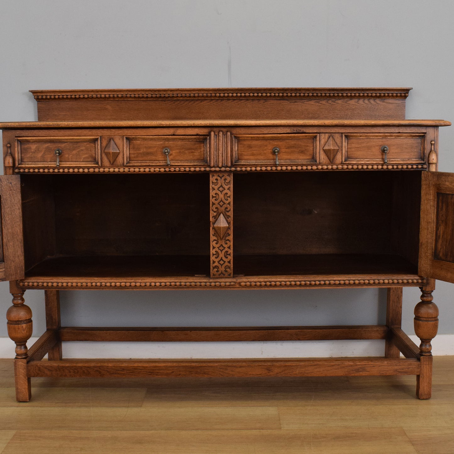 Carved Oak Sideboard