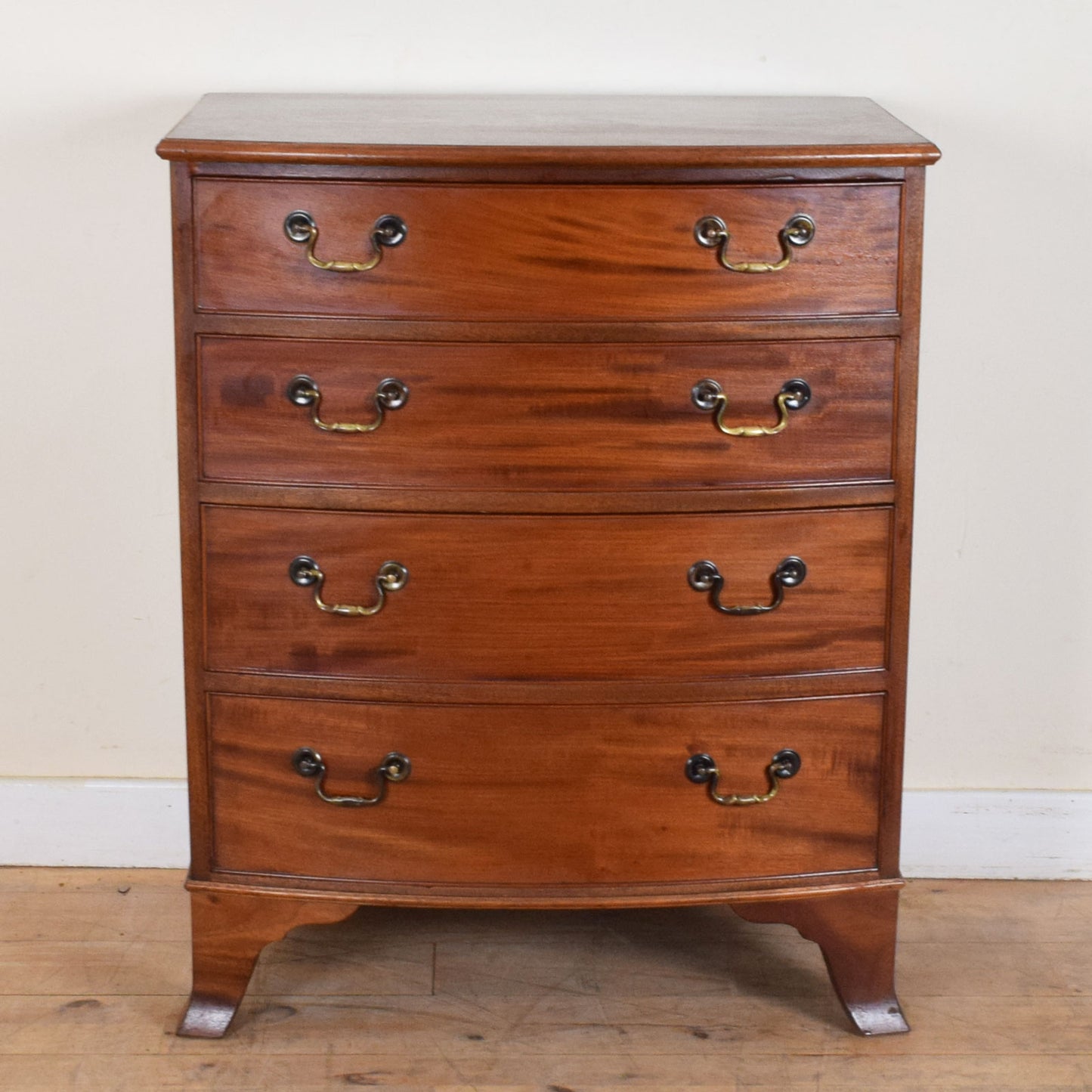 Restored Bow Fronted Chest of Drawers