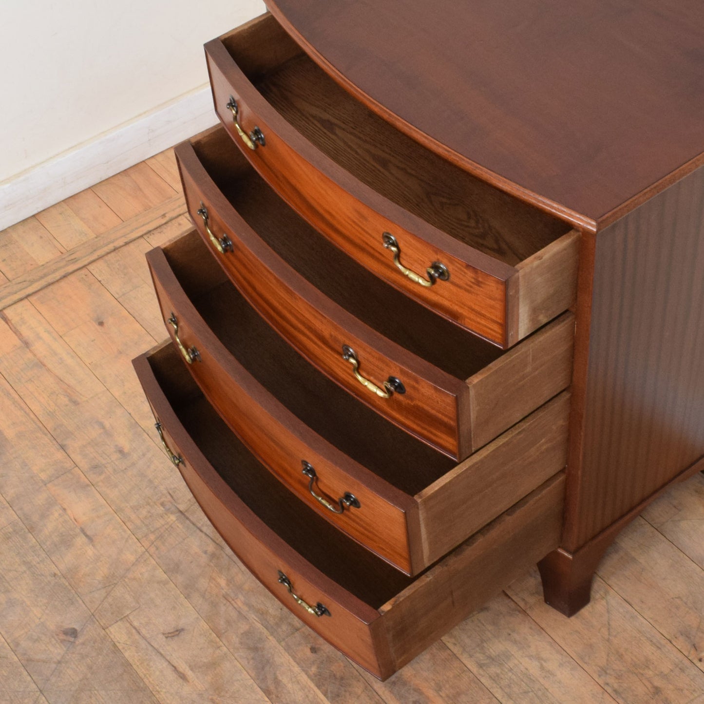 Restored Bow Fronted Chest of Drawers