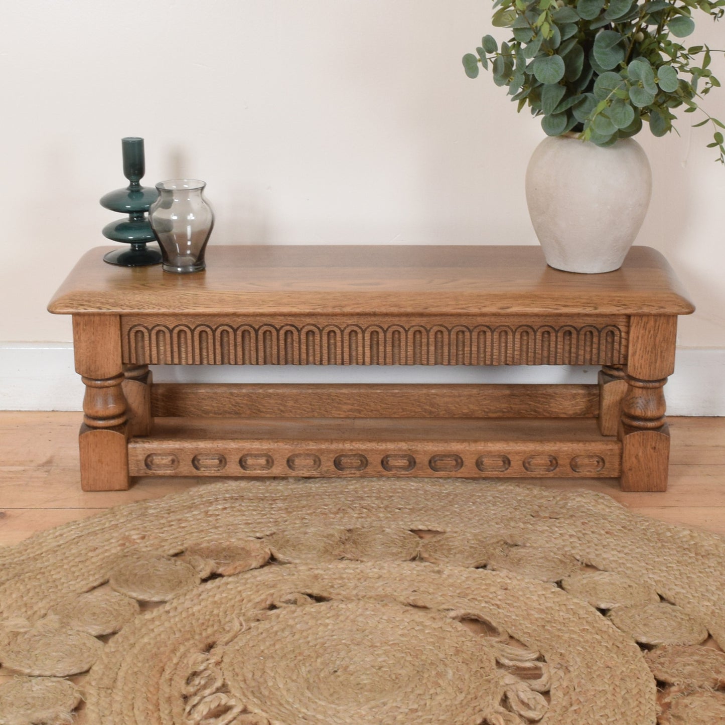 Carved Oak Coffee Table