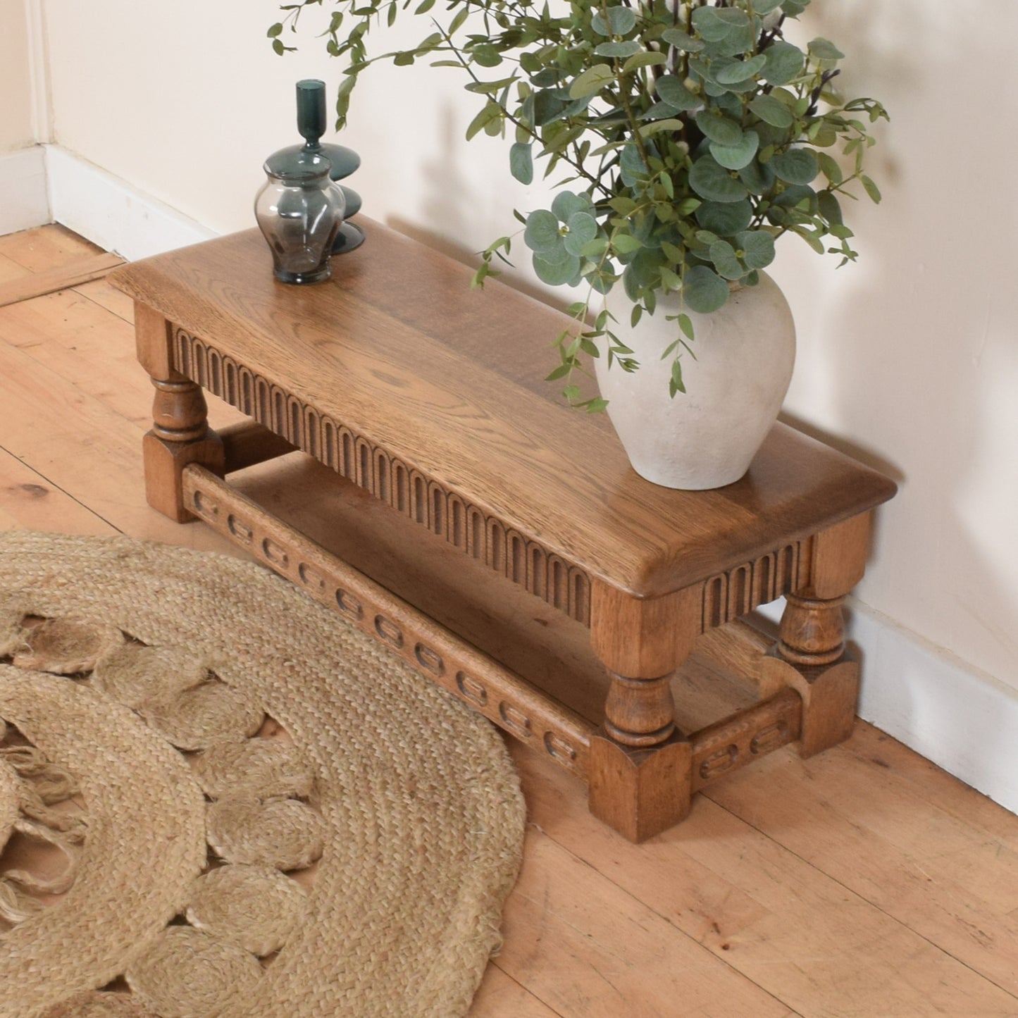 Carved Oak Coffee Table