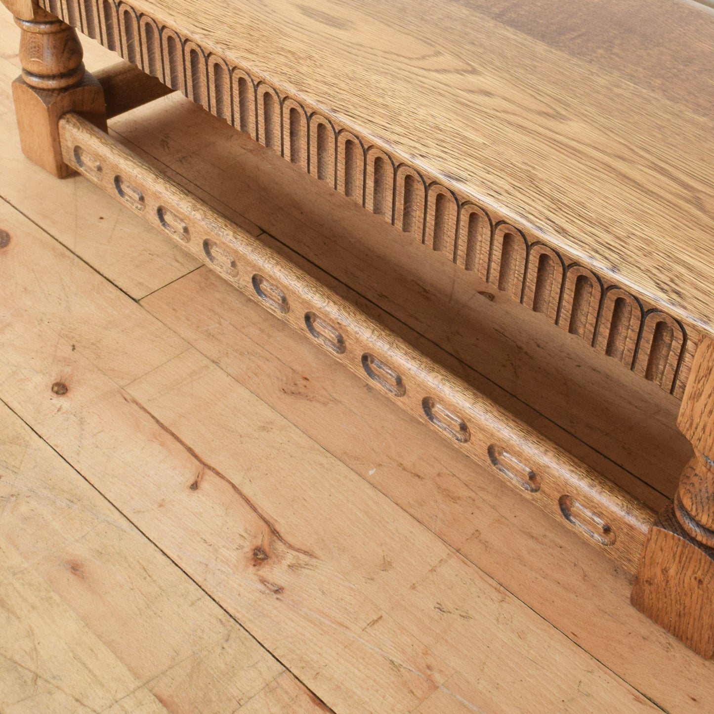 Carved Oak Coffee Table