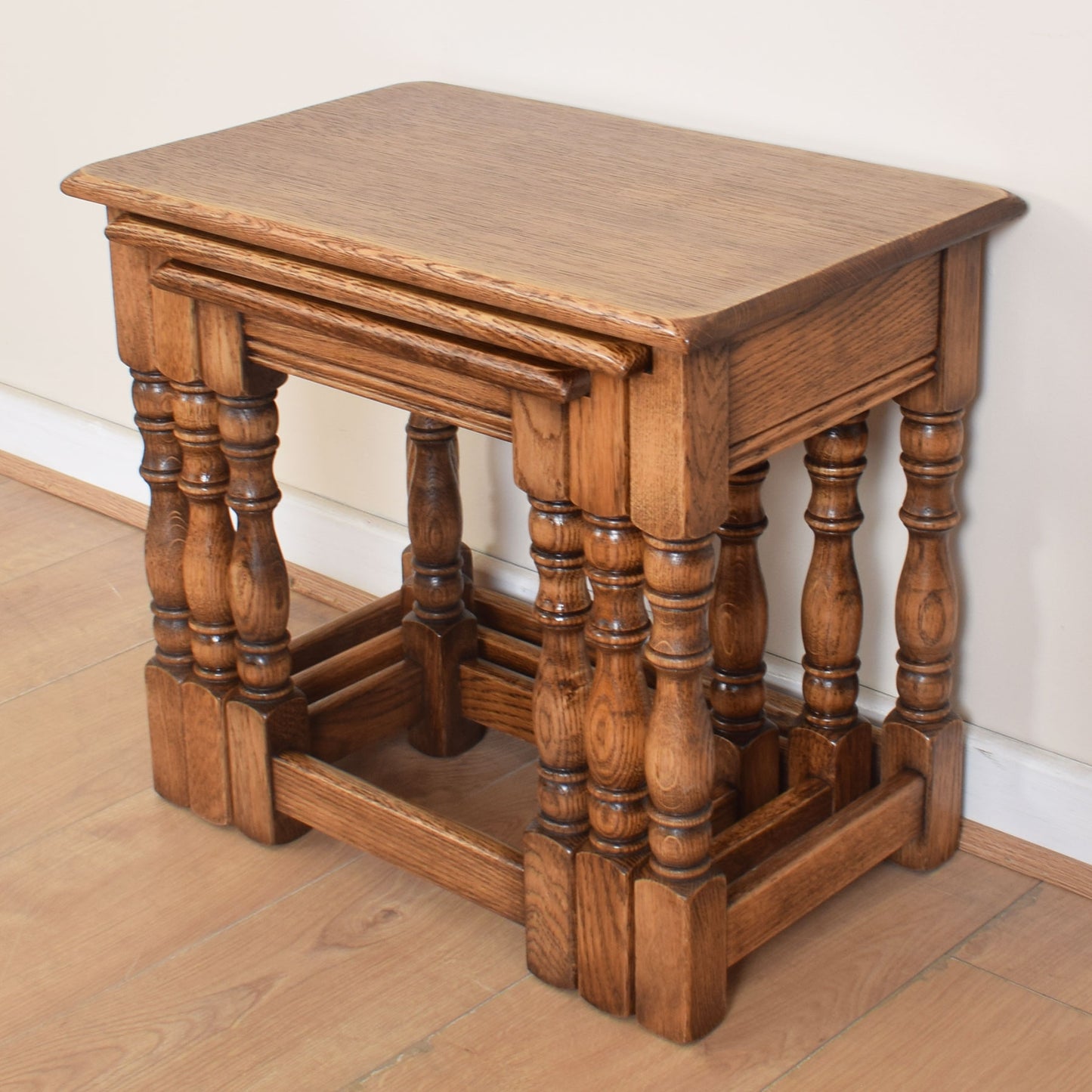 Oak Nest of Three Tables