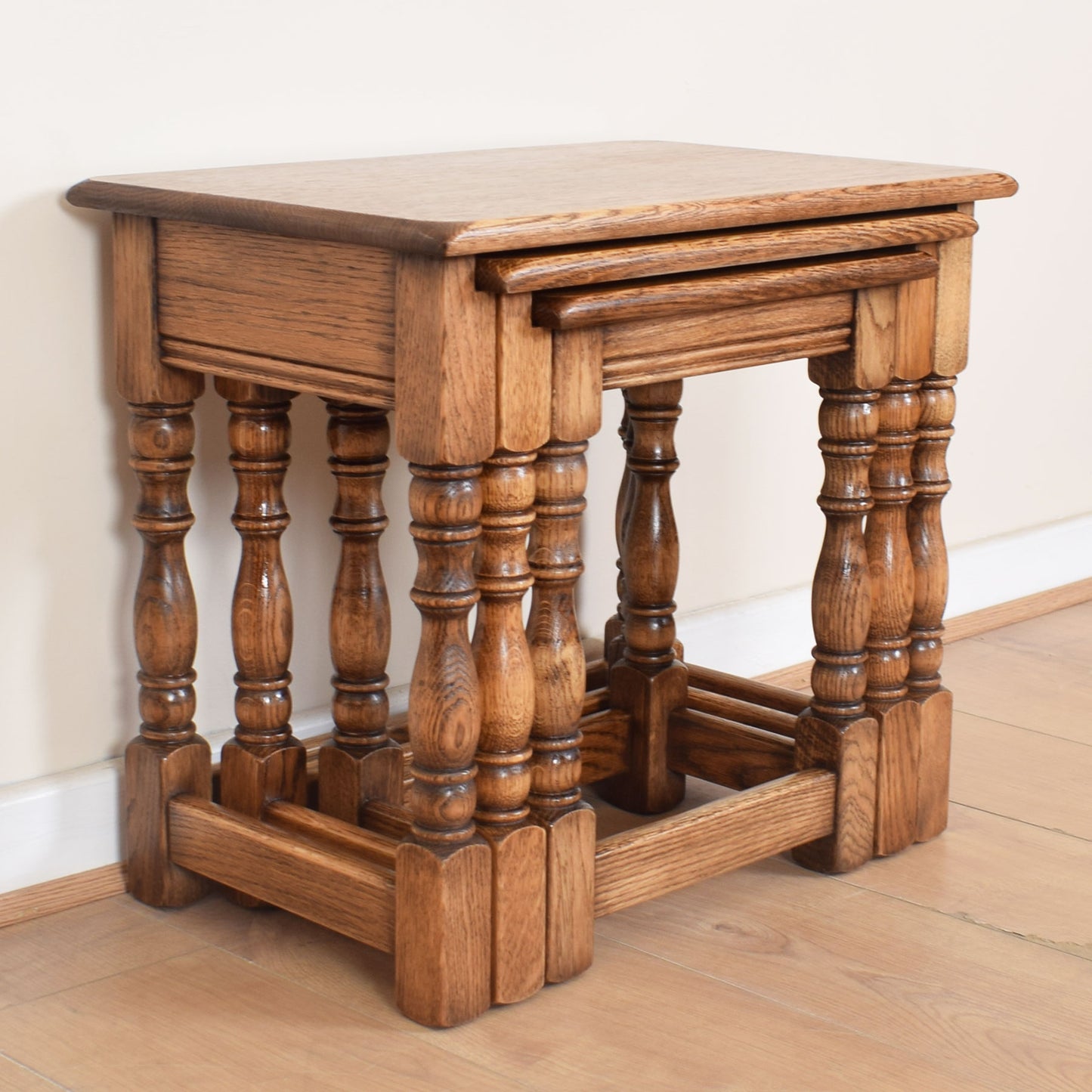 Oak Nest of Three Tables