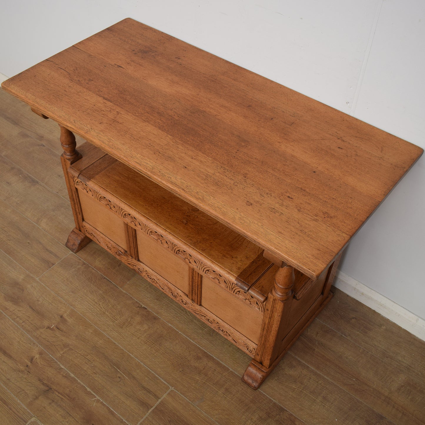 Restored Oak Monks Bench