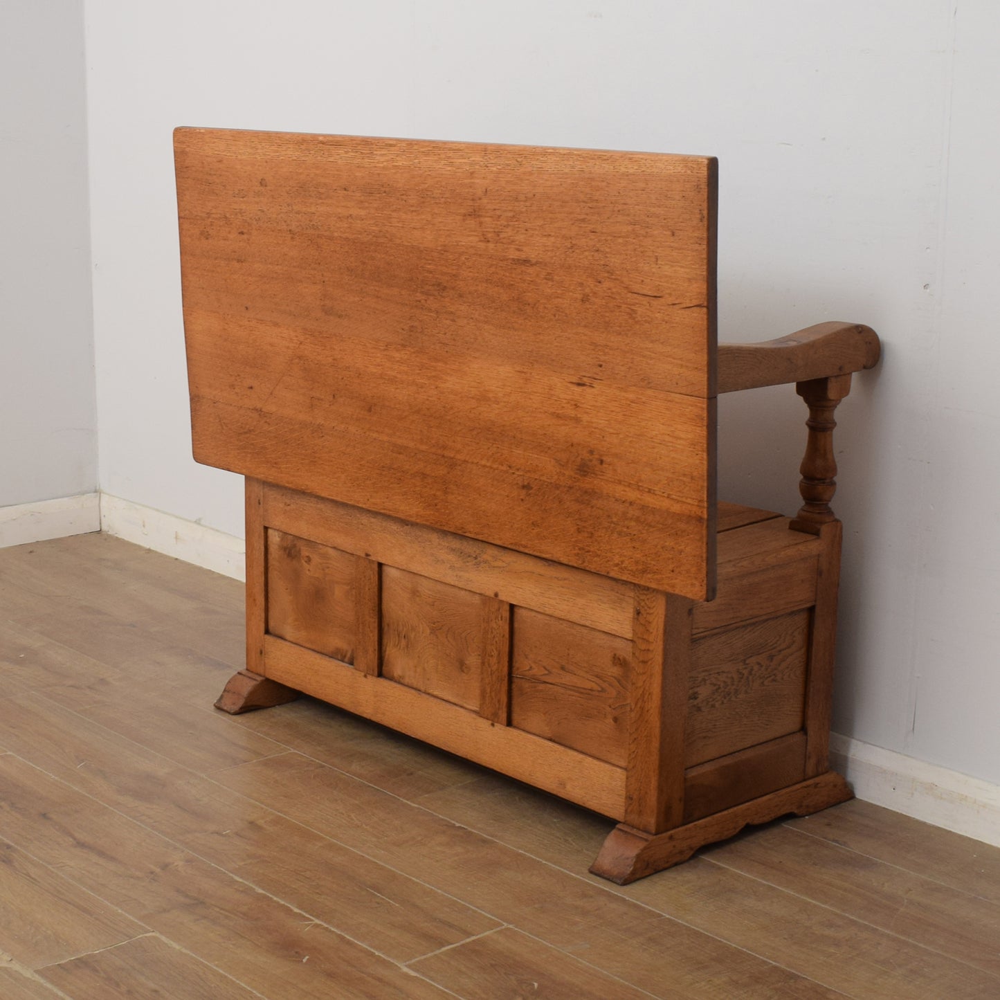Restored Oak Monks Bench