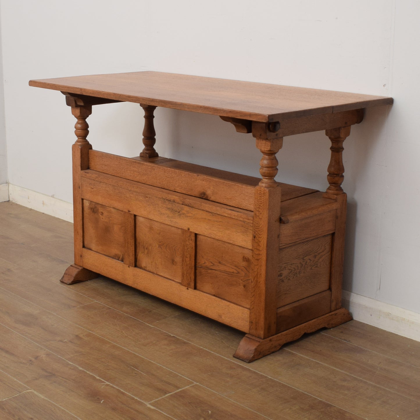 Restored Oak Monks Bench