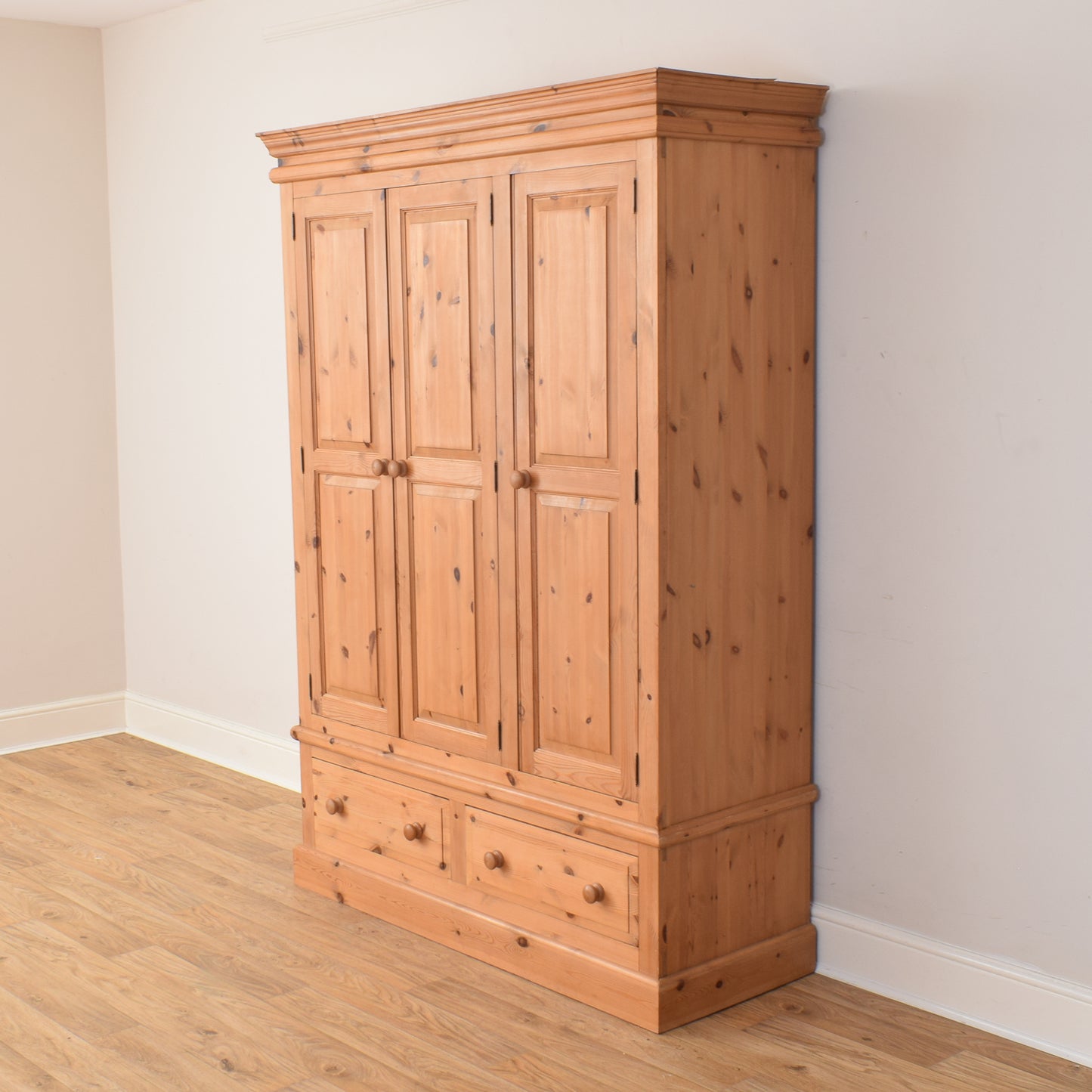 Pine Three Door Wardrobe