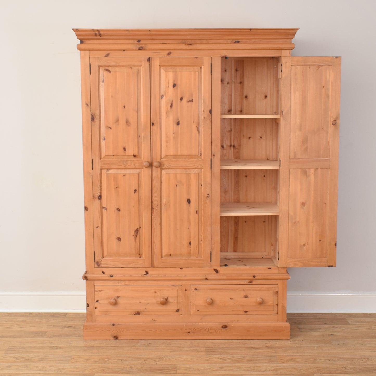 Pine Three Door Wardrobe