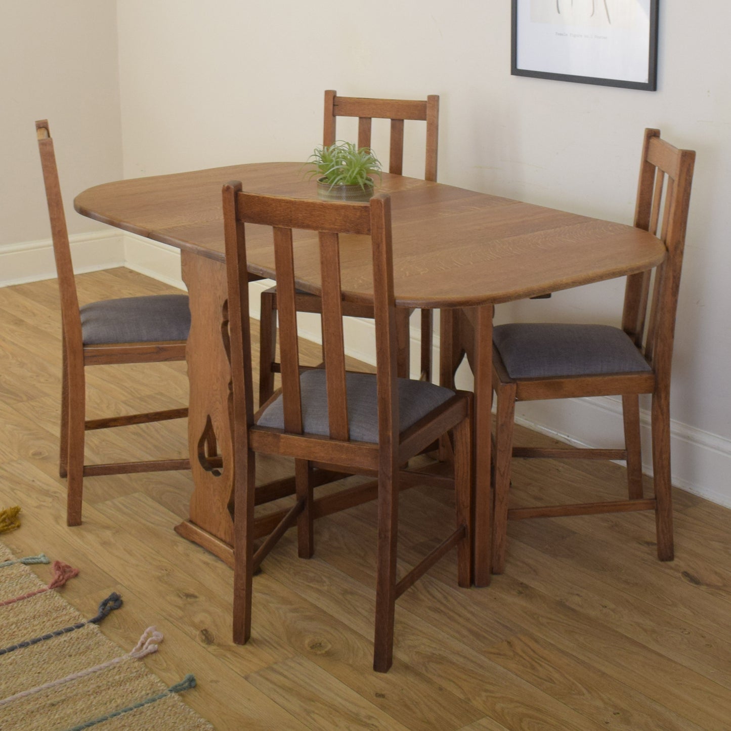 Drop Leaf Table And Four Chairs
