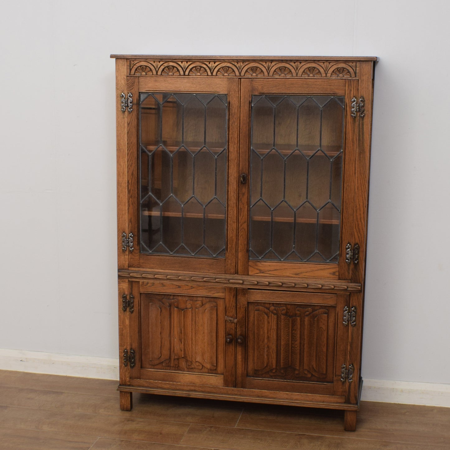 Vintage Oak Glazed Cabinet