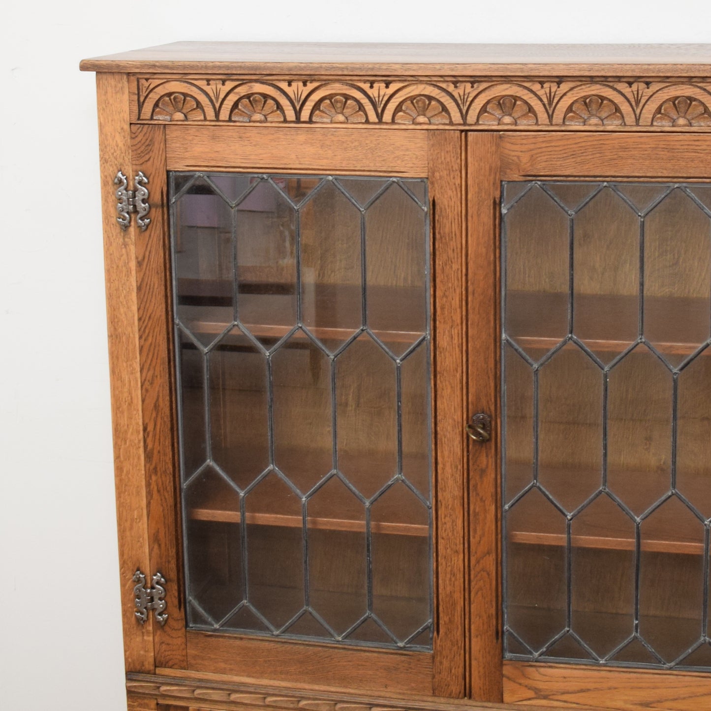 Vintage Oak Glazed Cabinet