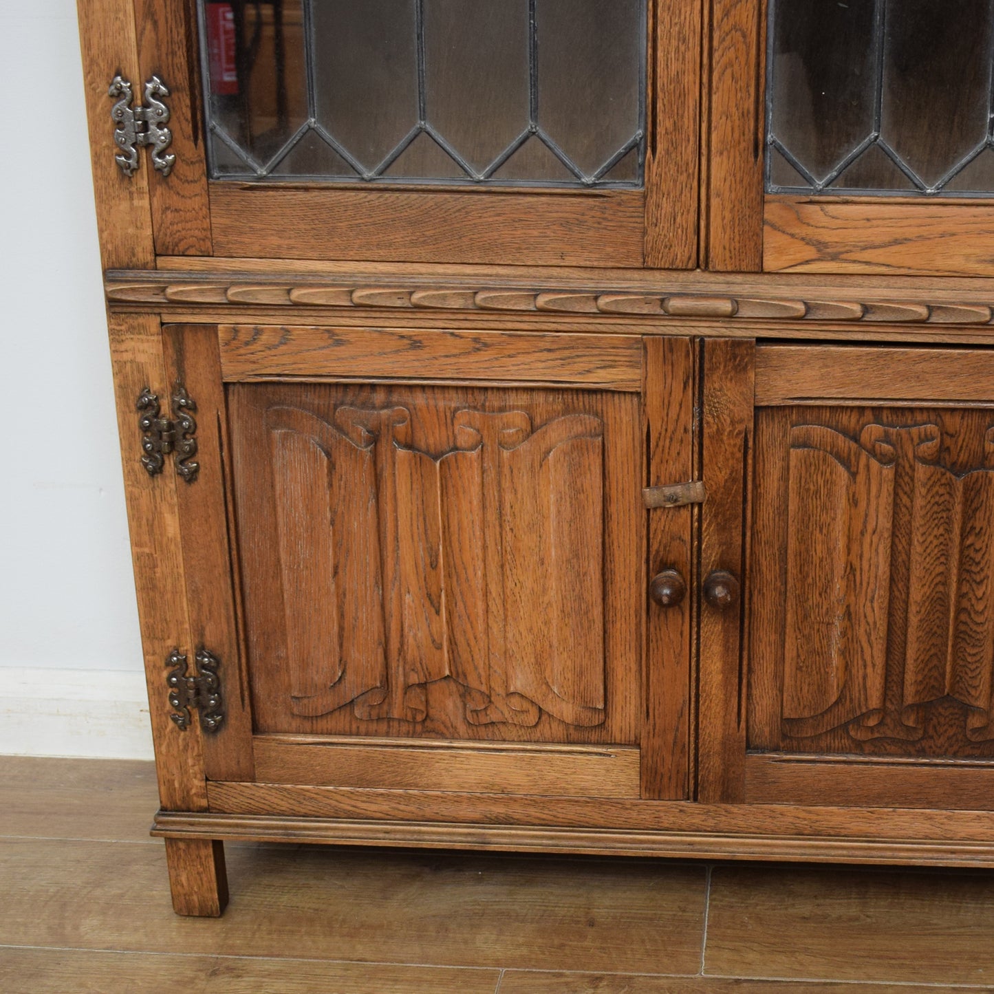 Vintage Oak Glazed Cabinet
