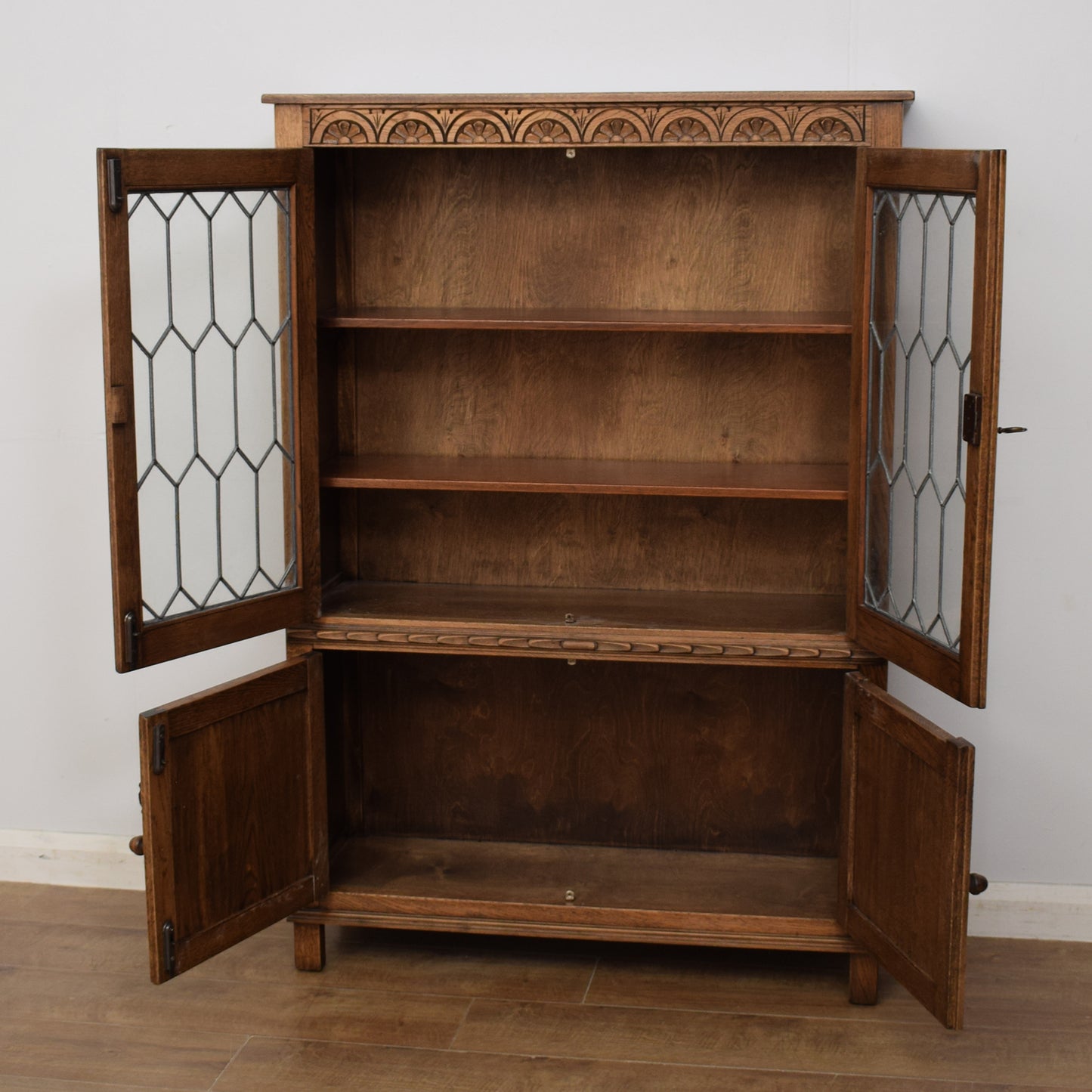 Vintage Oak Glazed Cabinet