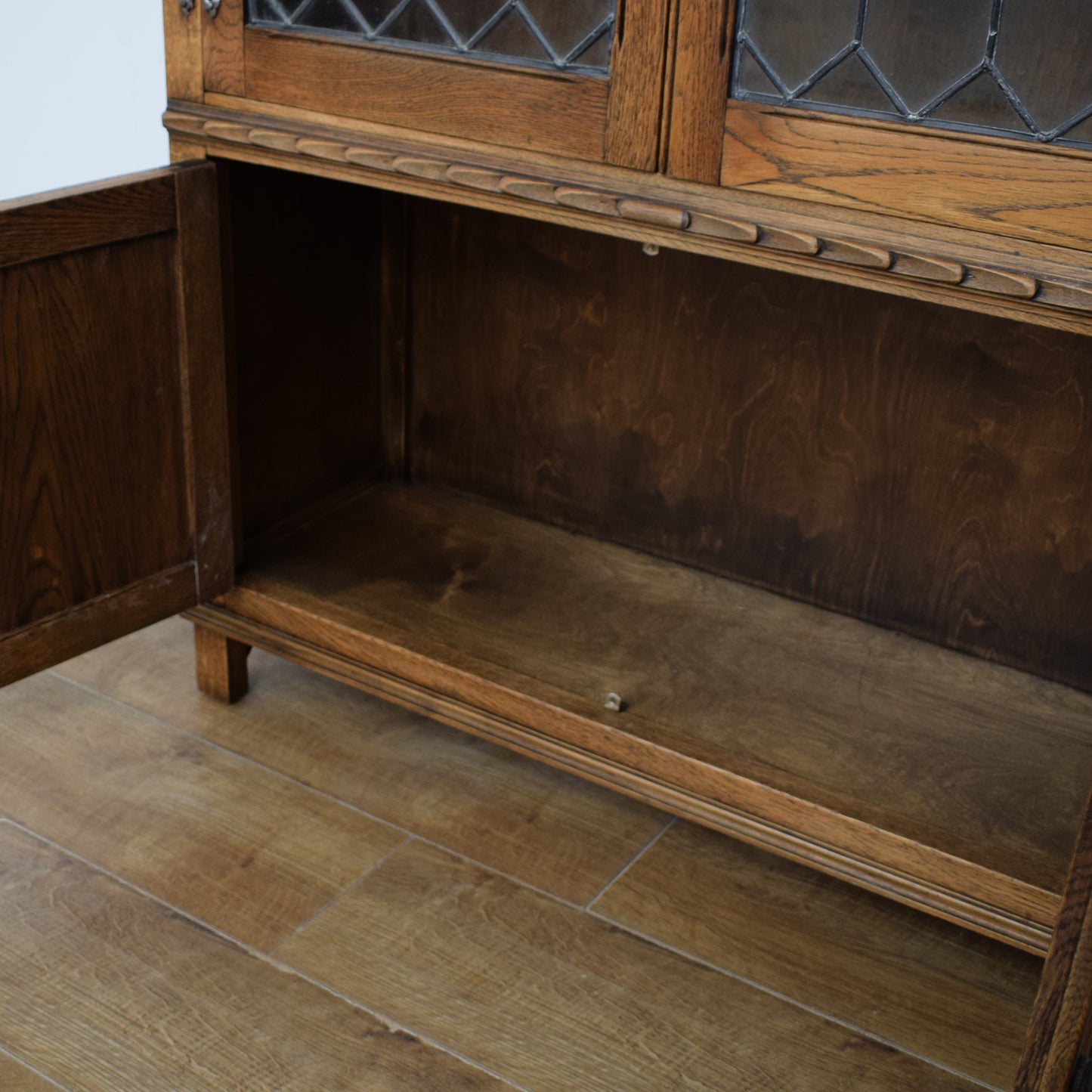Vintage Oak Glazed Cabinet