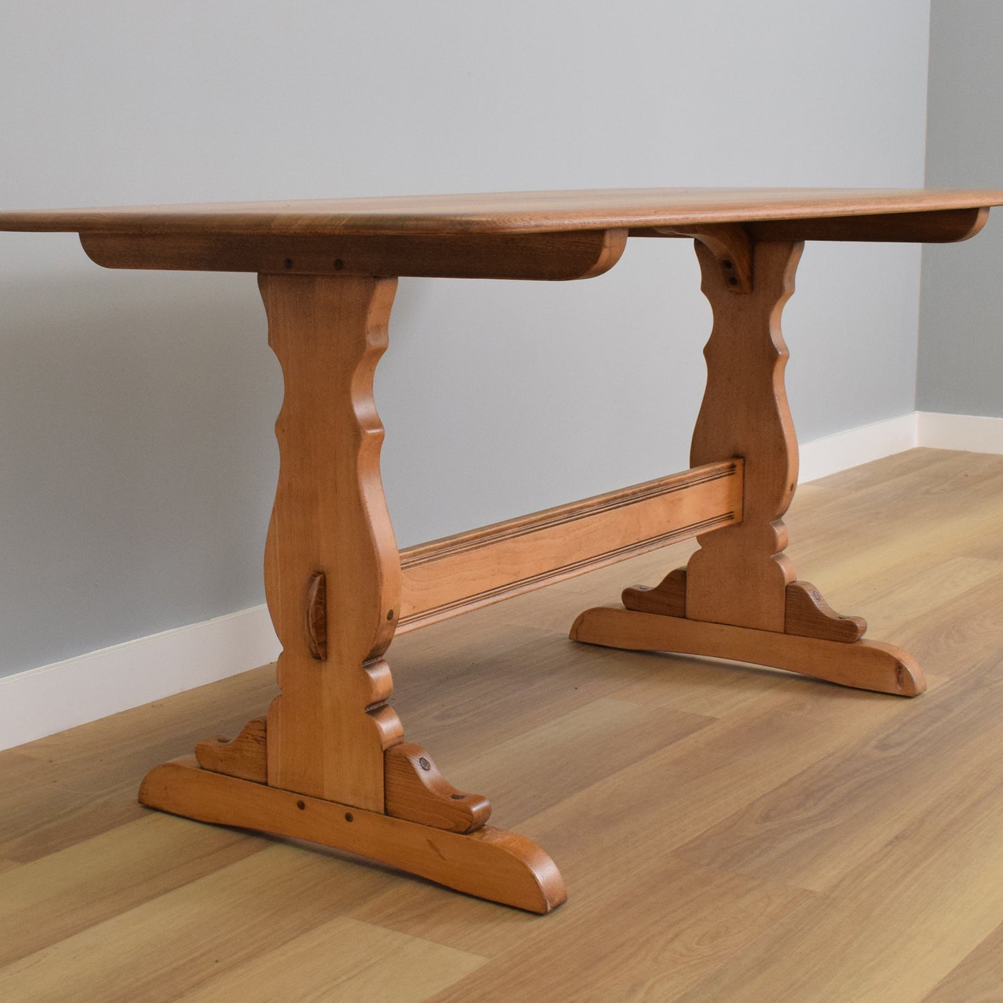 Ercol Trestle Table and Four 'Old Colonial' Chairs