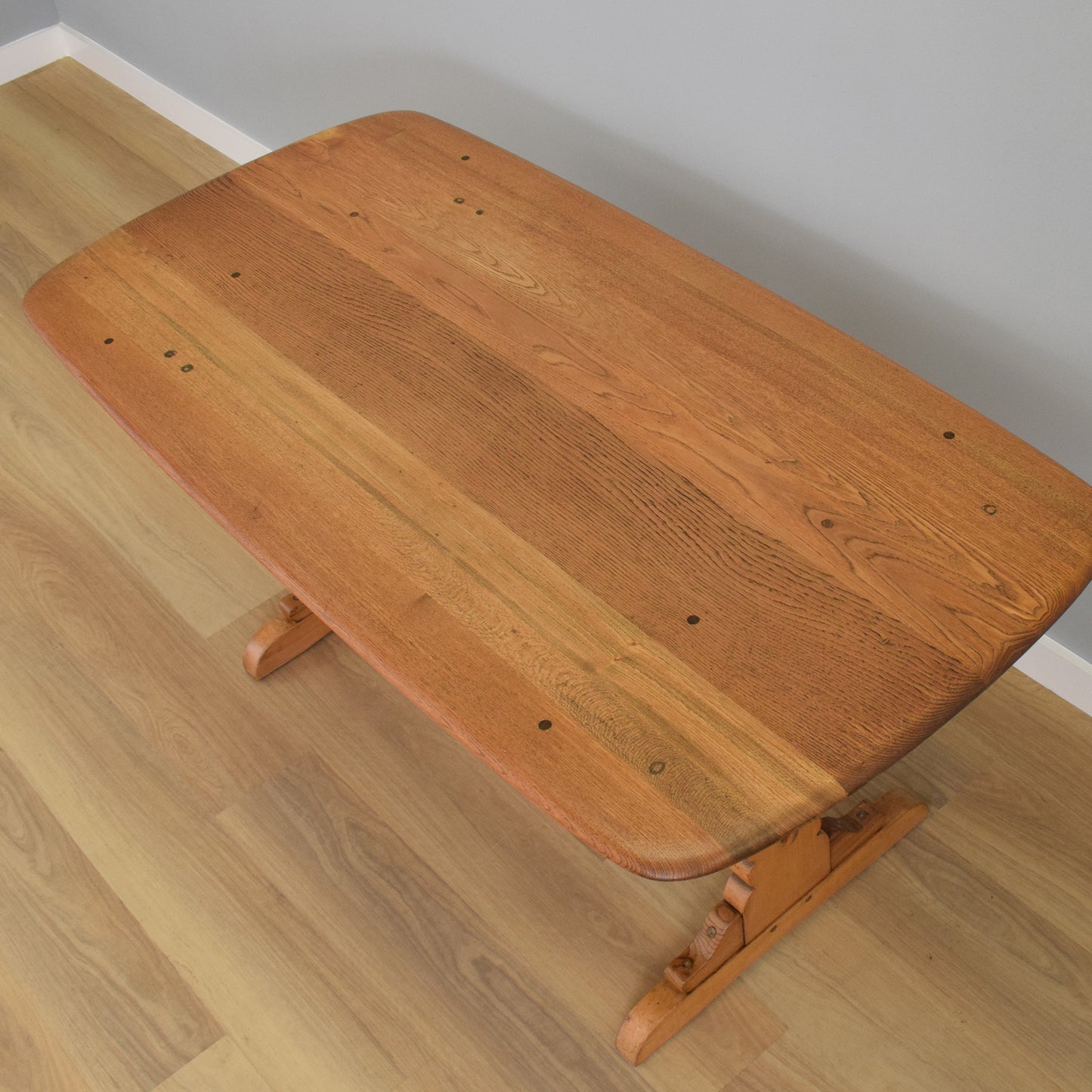 Ercol Trestle Table and Four 'Old Colonial' Chairs