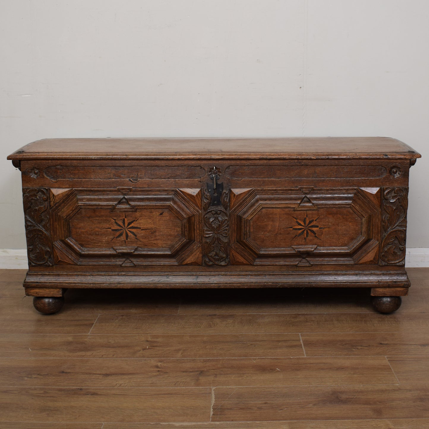 Antique Oak Trunk