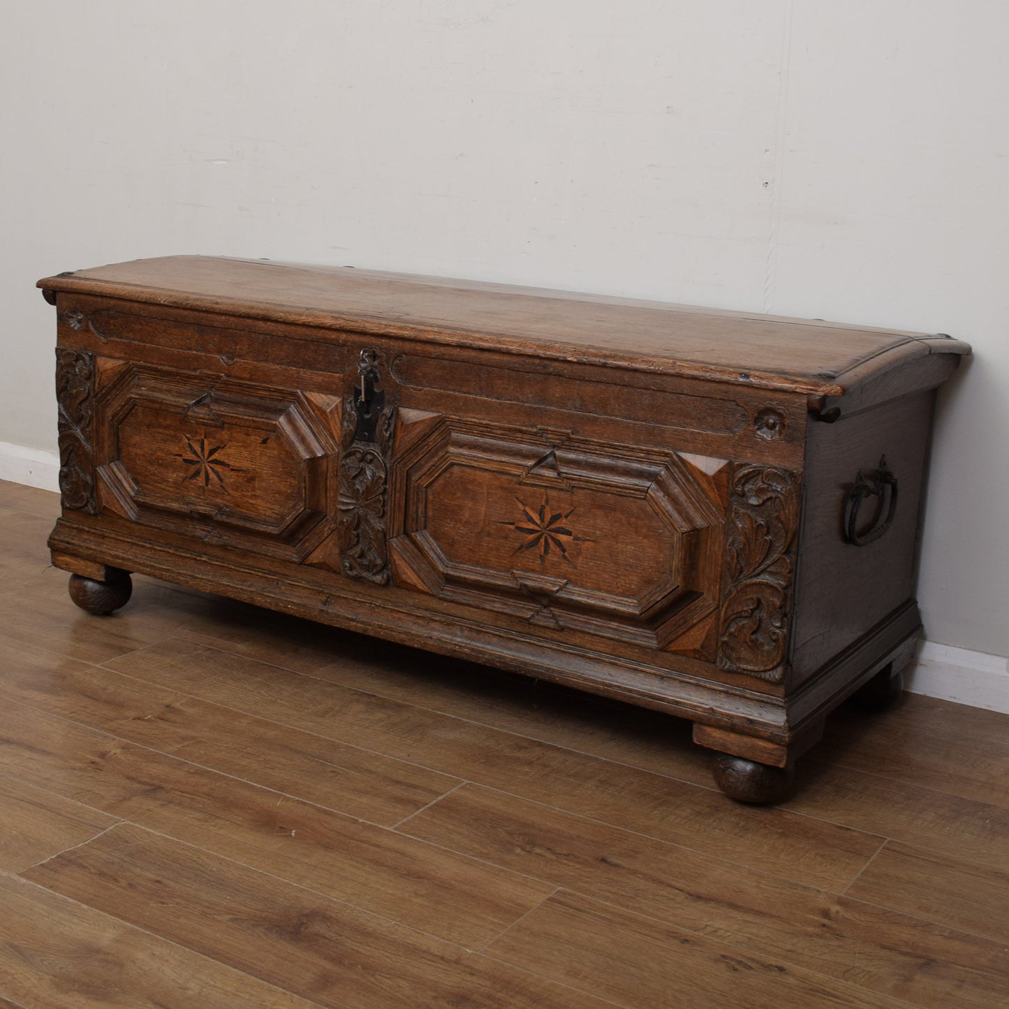 Antique Oak Trunk