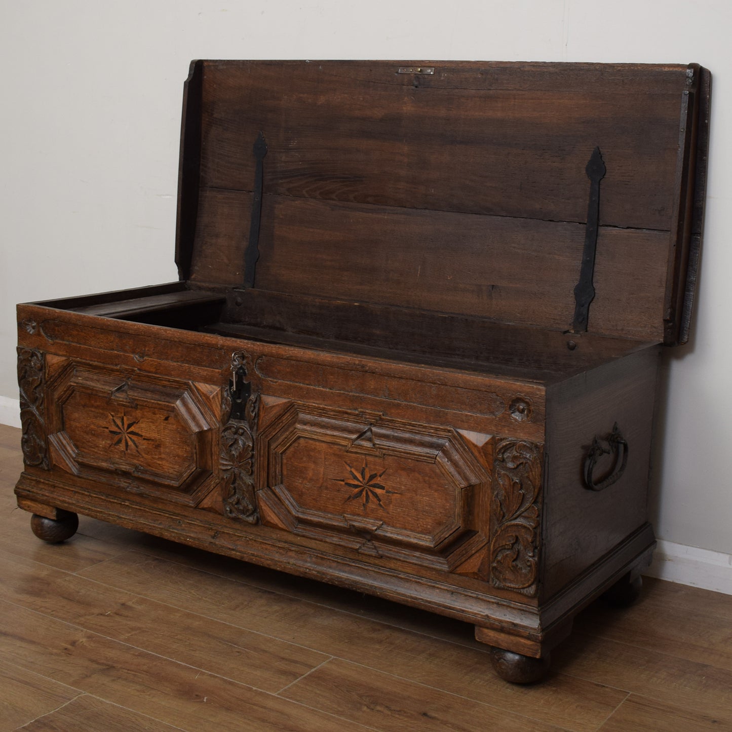 Antique Oak Trunk
