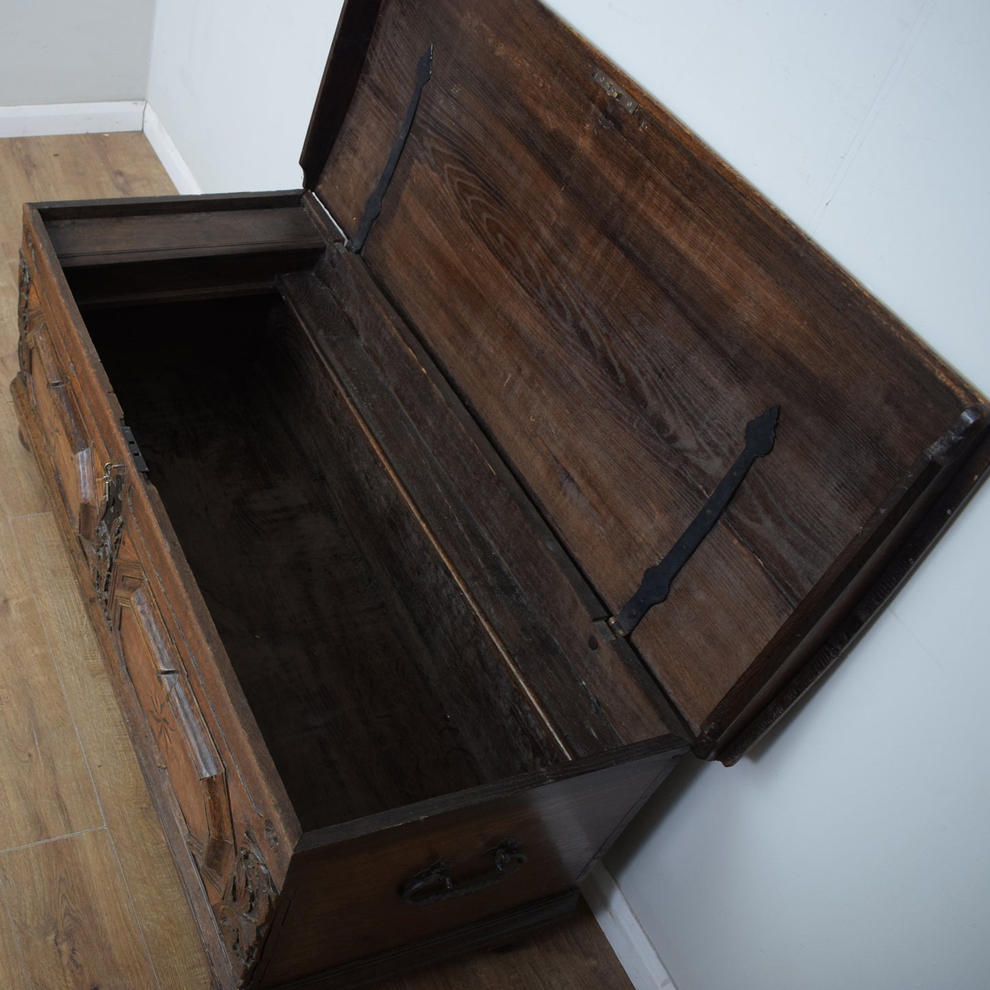 Antique Oak Trunk