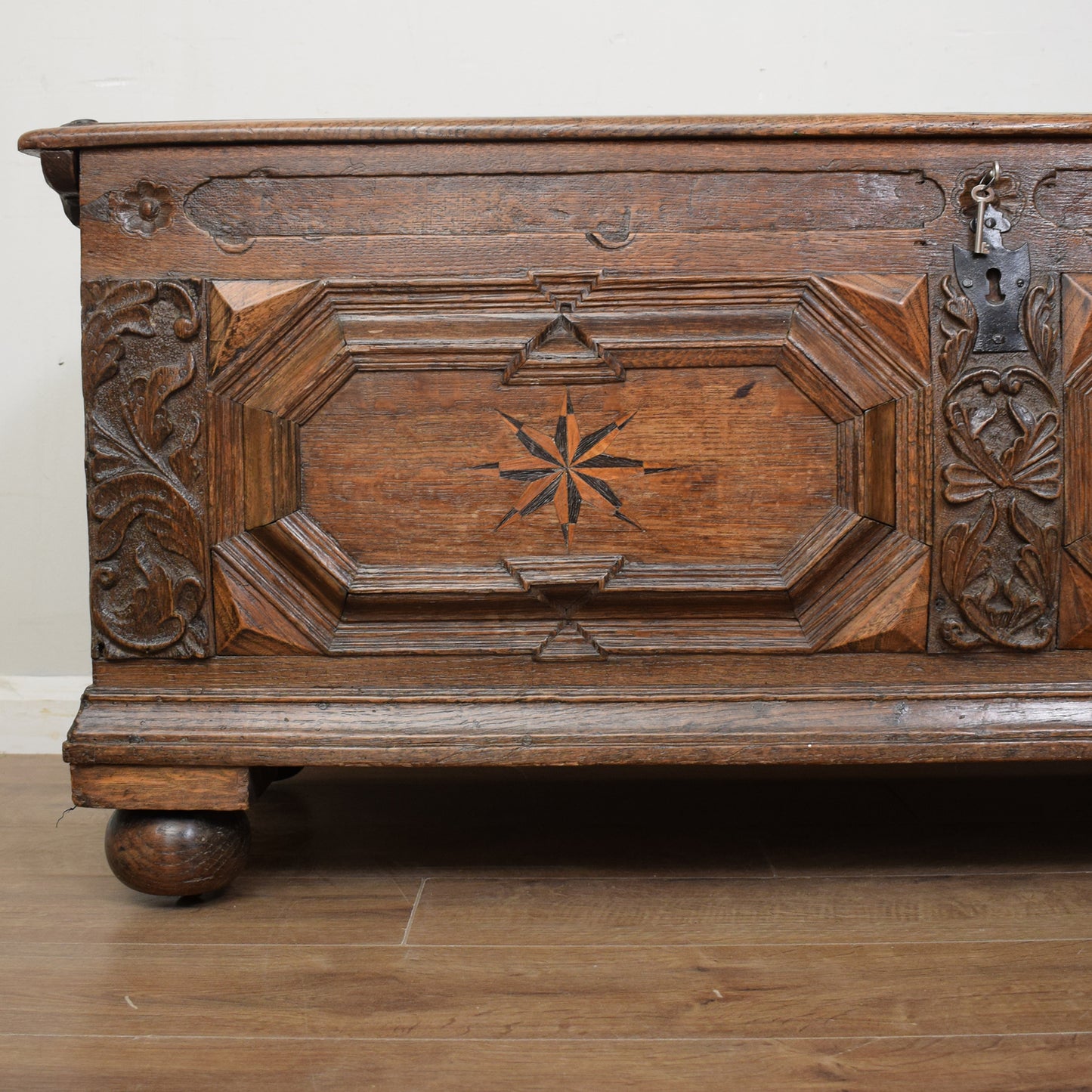 Antique Oak Trunk
