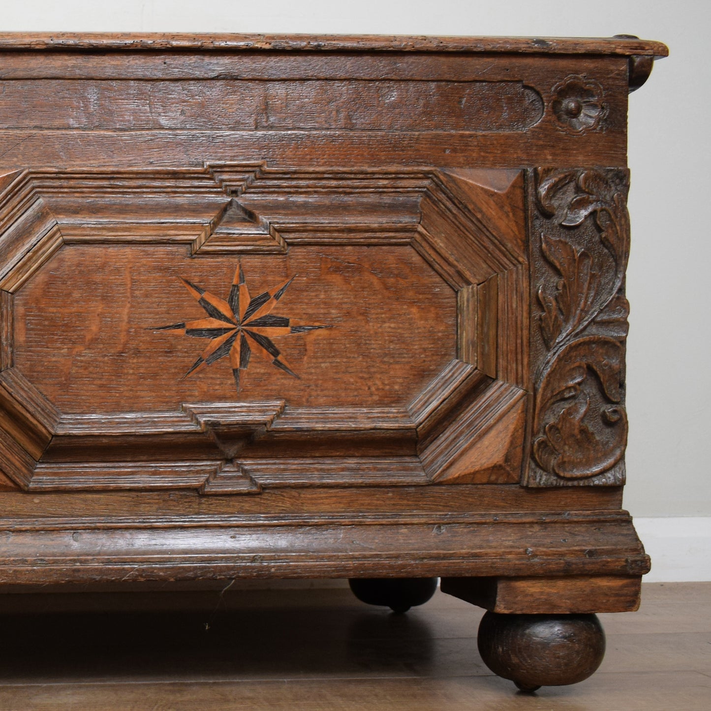 Antique Oak Trunk