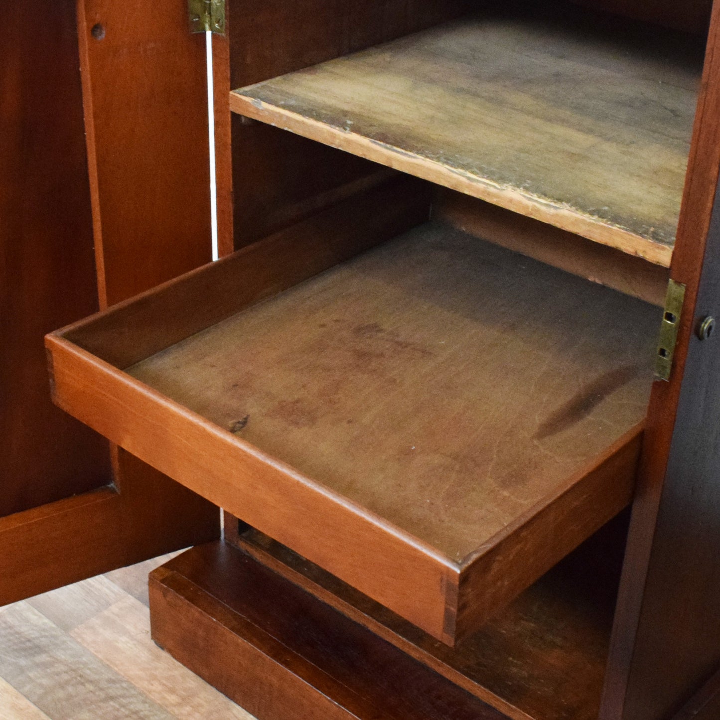 Marble Top Mahogany Bedsides