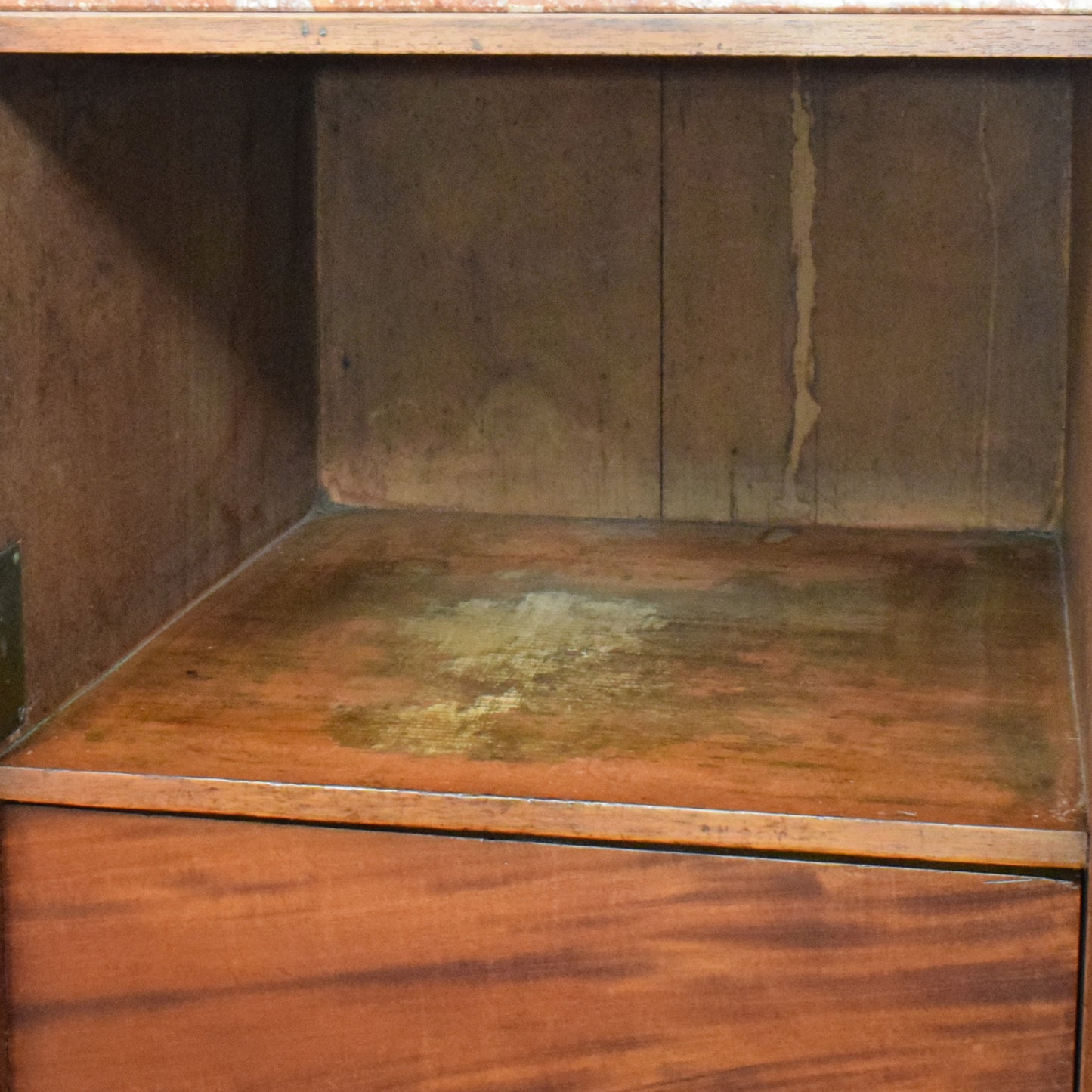Marble Top Mahogany Bedsides