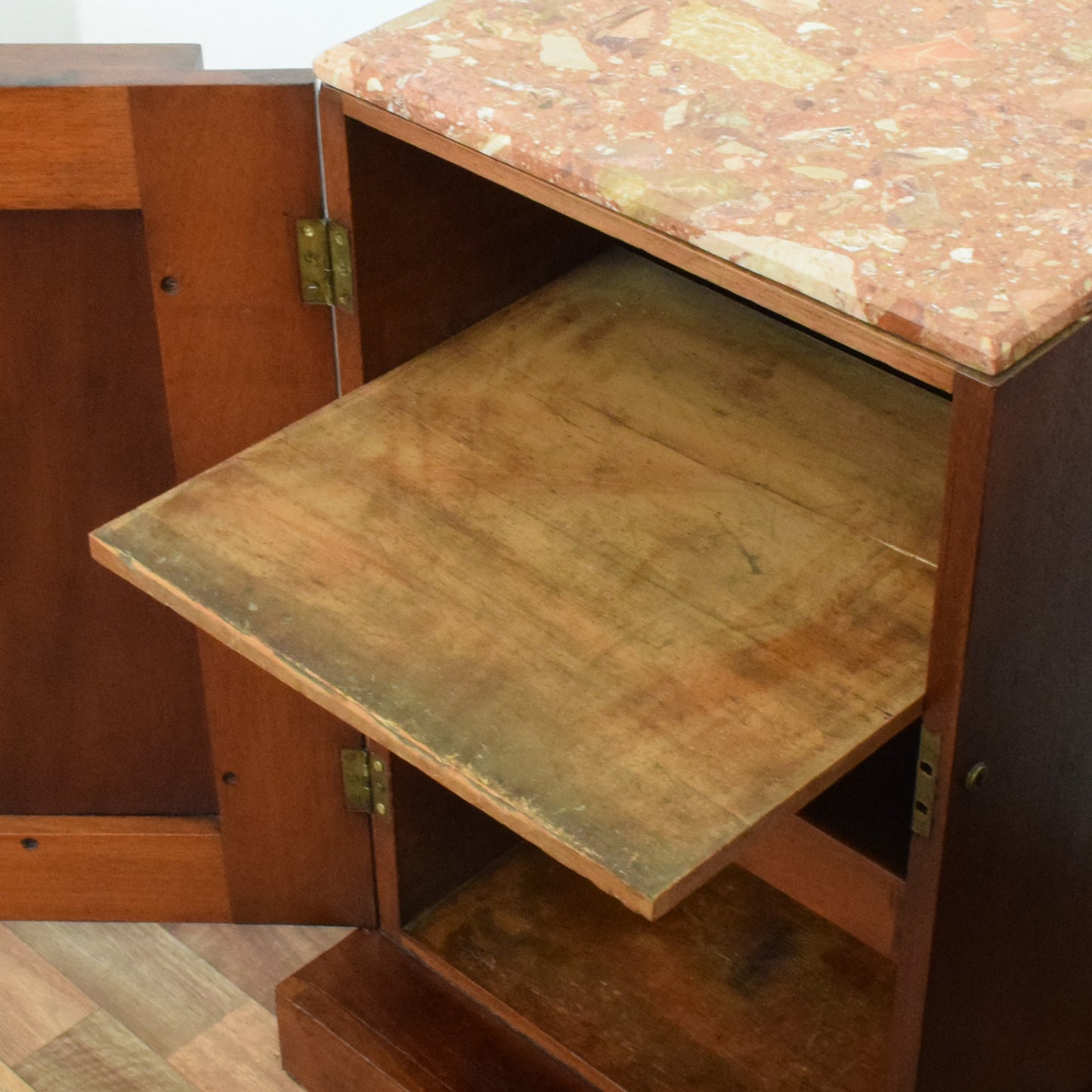Marble Top Mahogany Bedsides