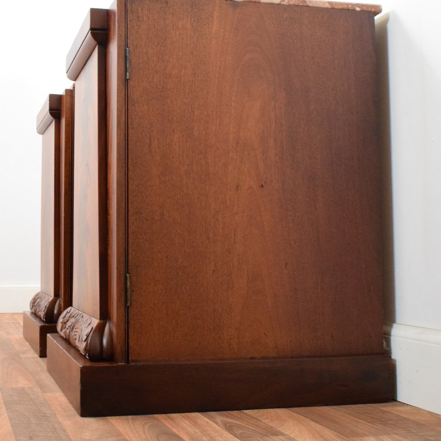 Marble Top Mahogany Bedsides
