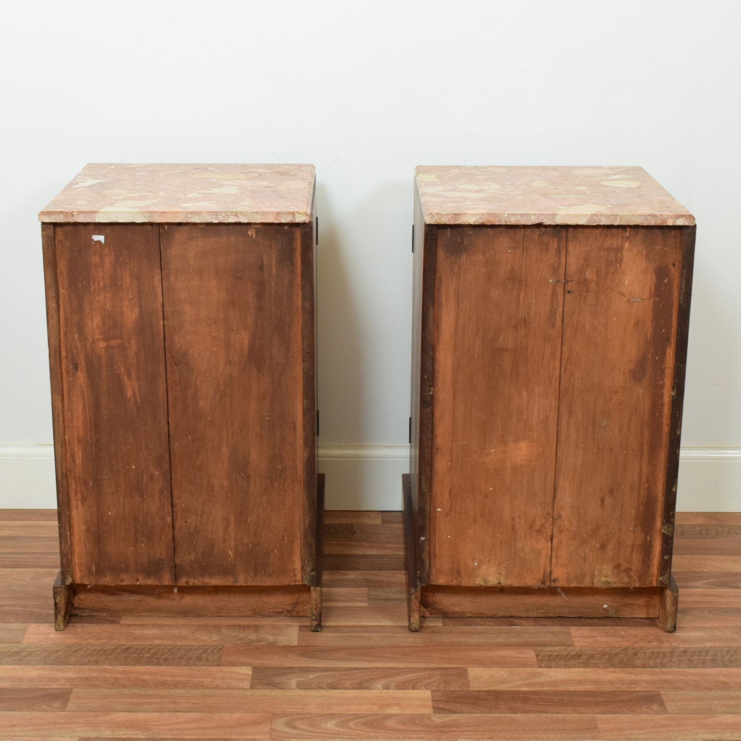 Marble Top Mahogany Bedsides