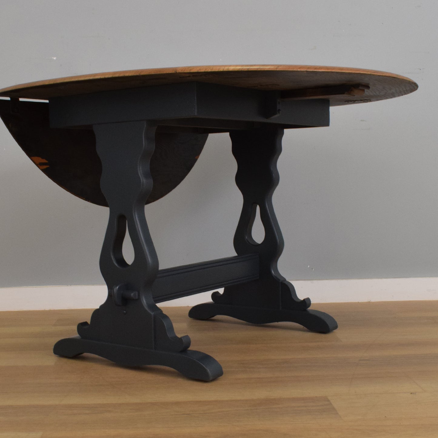 Painted Drop-Leaf Table and Four