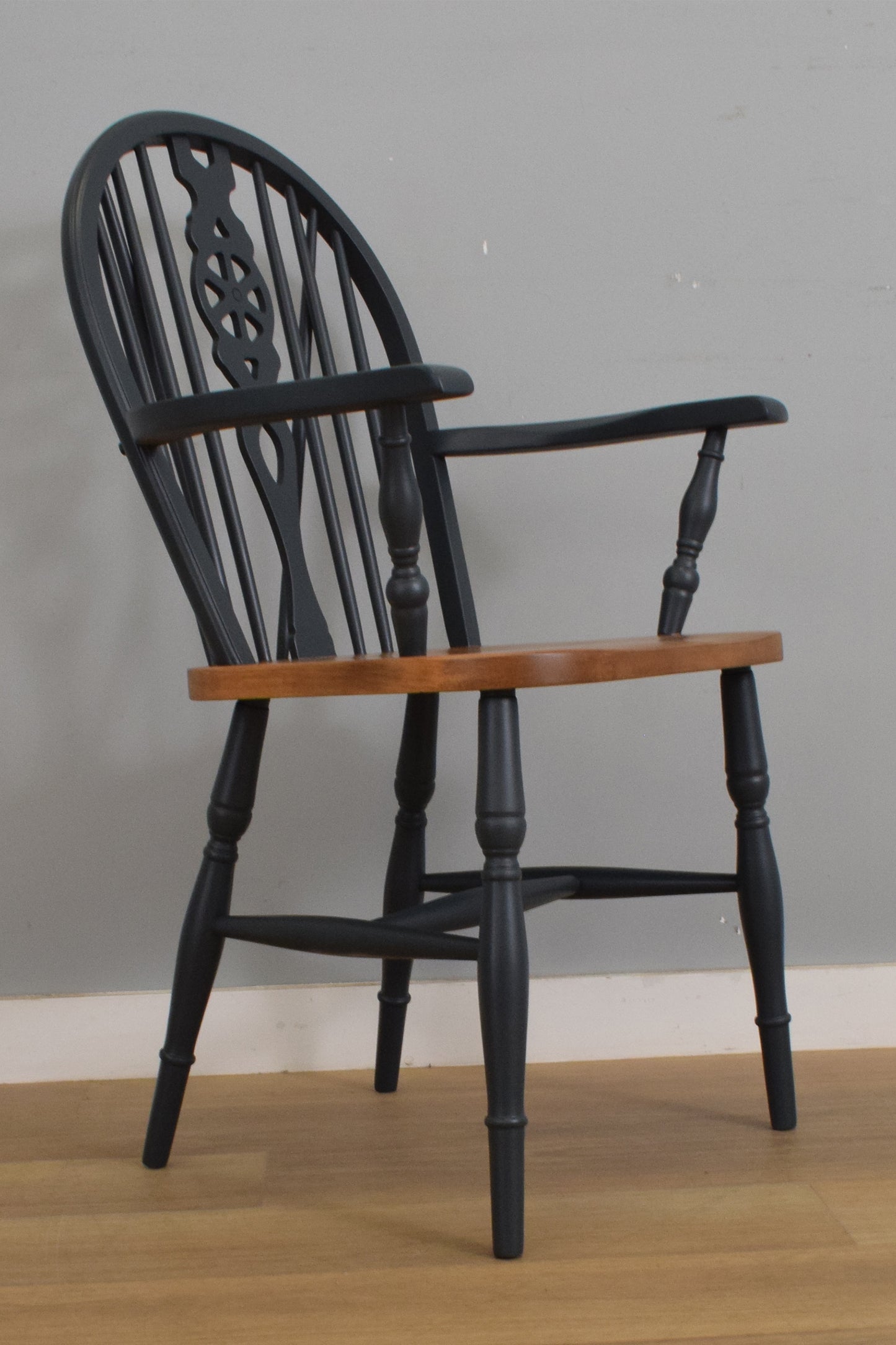 Painted Drop-Leaf Table and Four