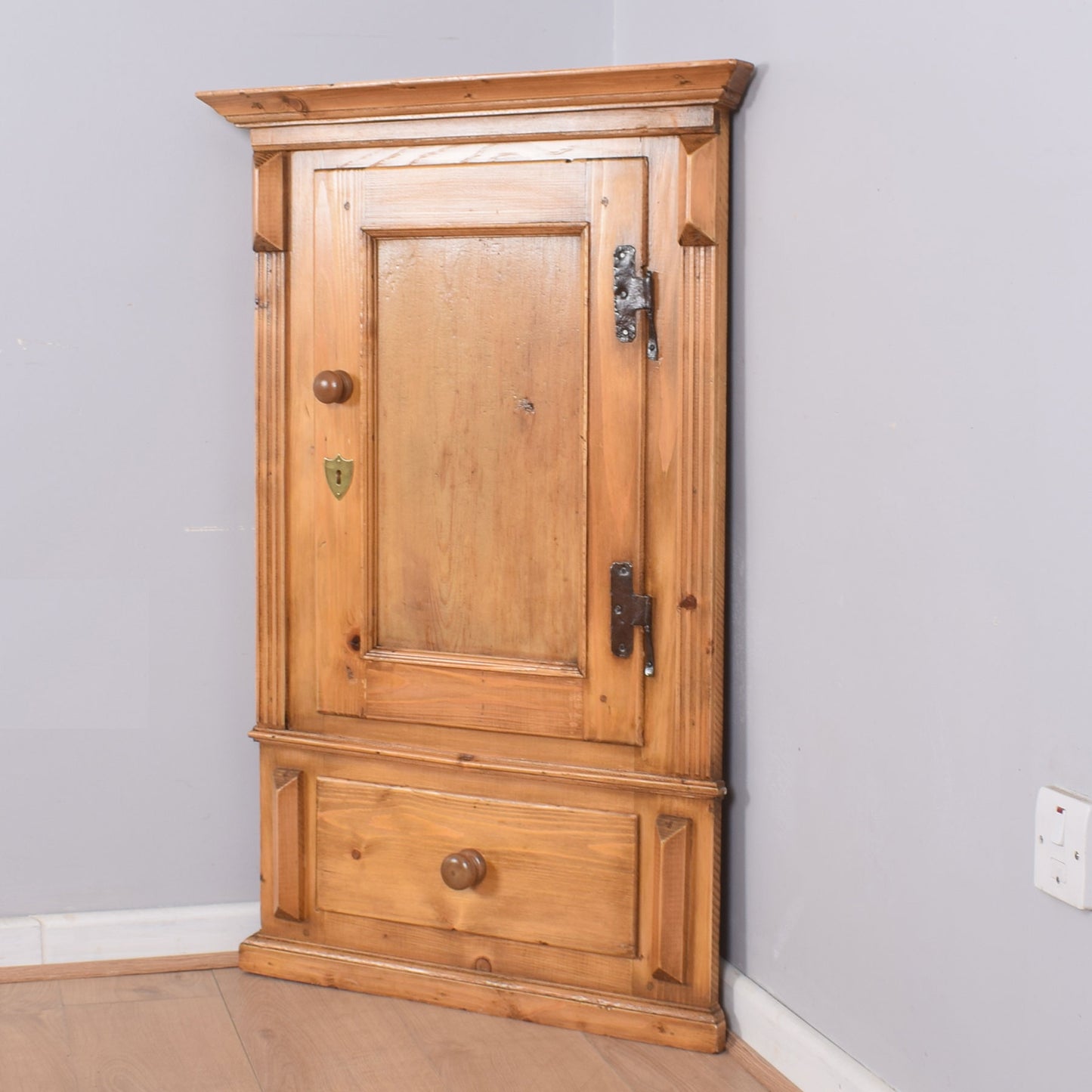 Antique Pine Corner Wall Unit