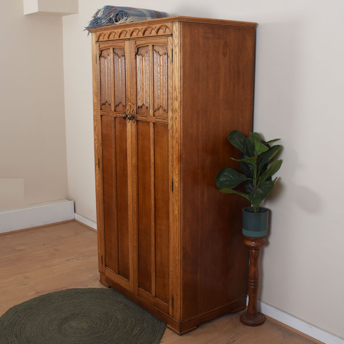 Vintage Oak Wardrobe