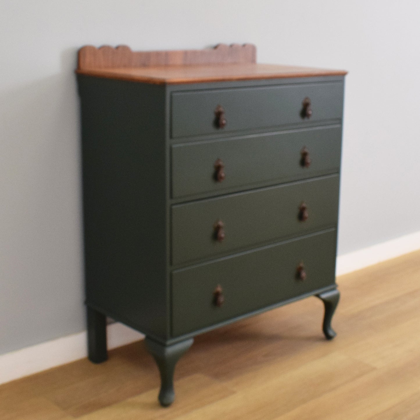 Painted Mahogany Veneer Chest of Drawers