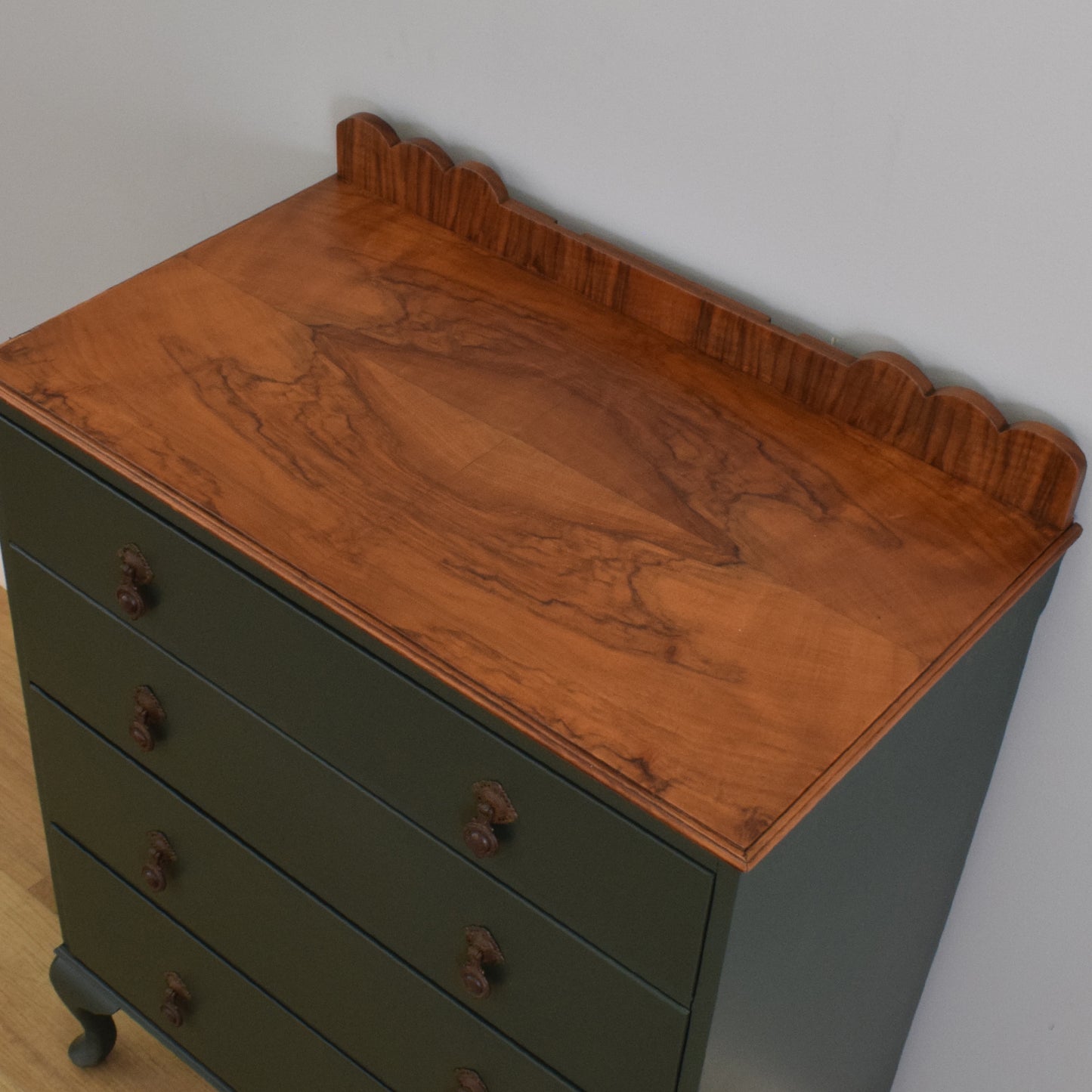 Painted Mahogany Veneer Chest of Drawers