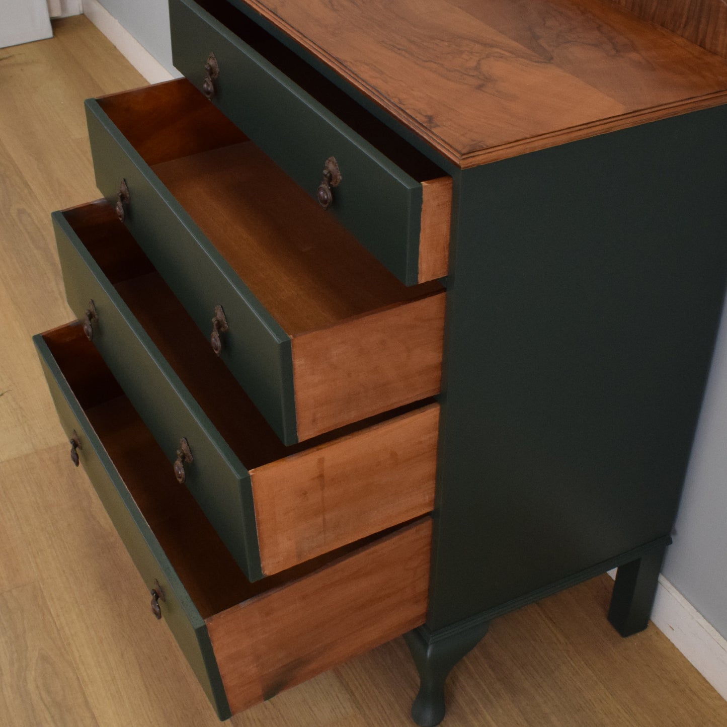 Painted Mahogany Veneer Chest of Drawers