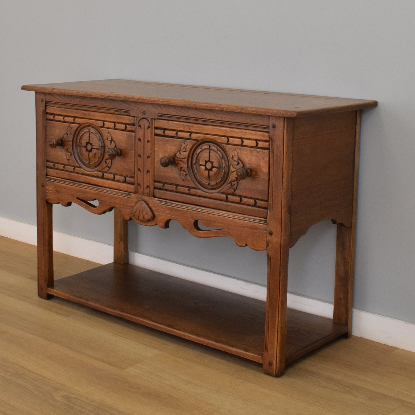 Carved Oak Sideboard