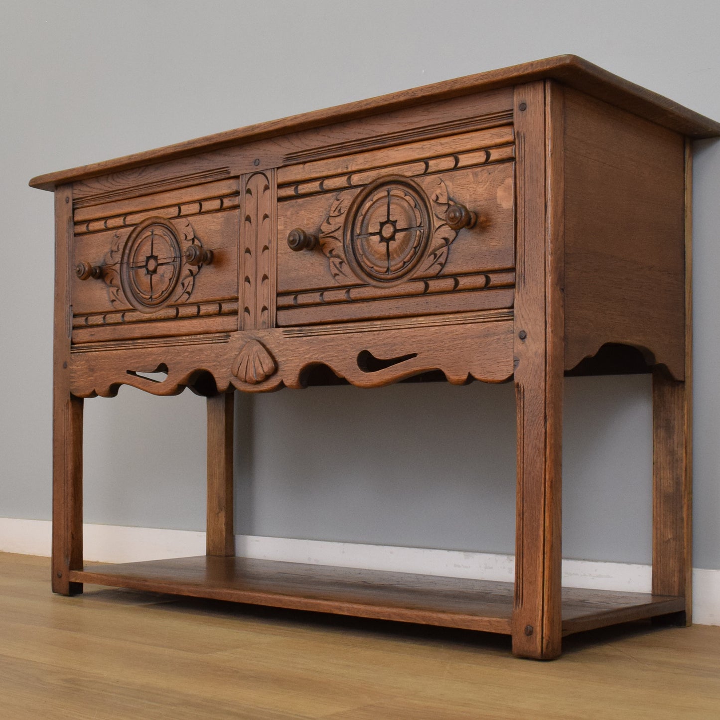 Carved Oak Sideboard