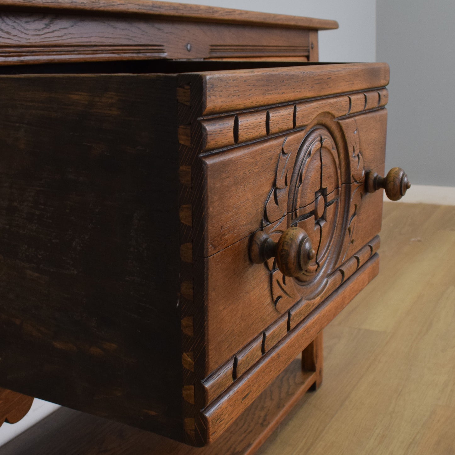 Carved Oak Sideboard