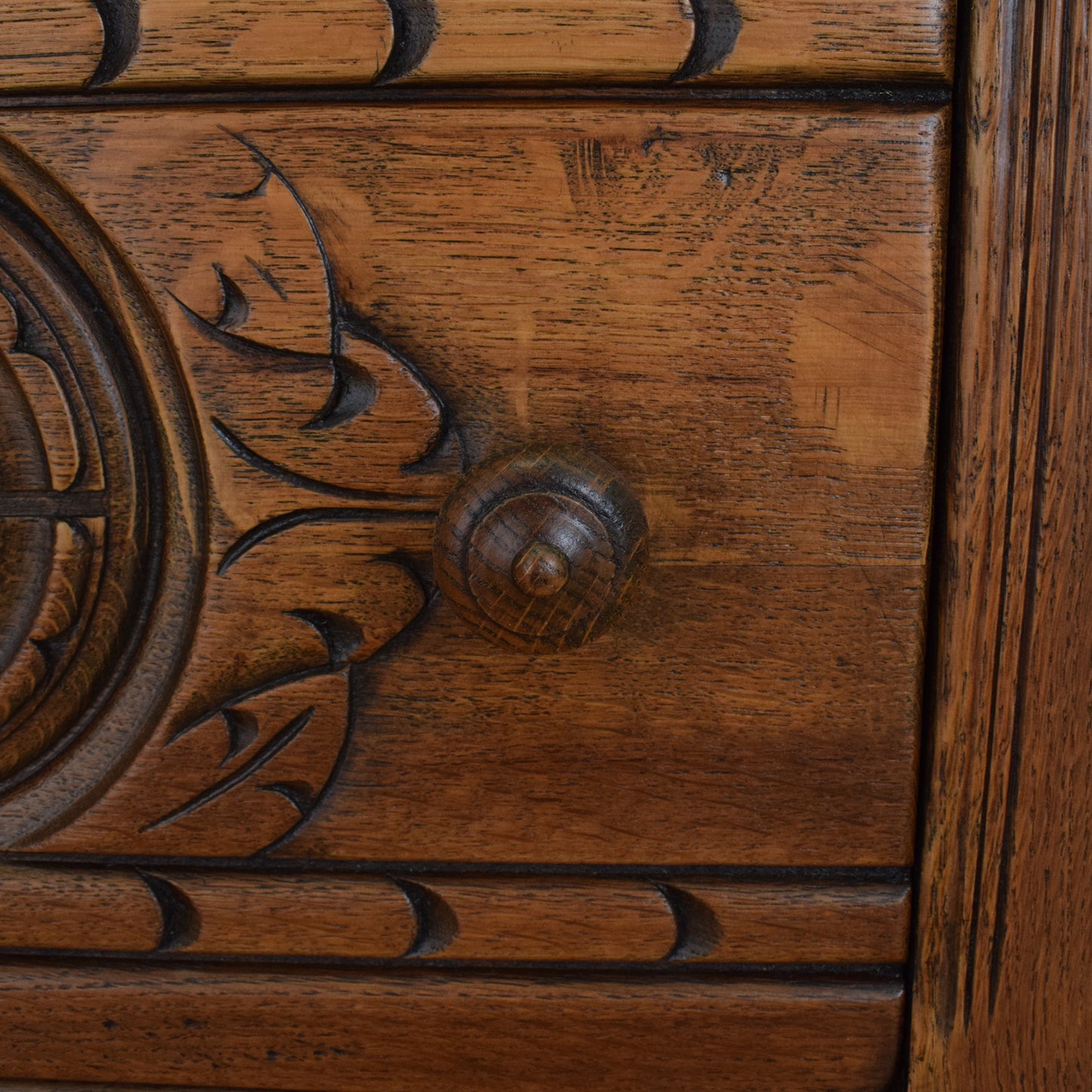 Carved Oak Sideboard