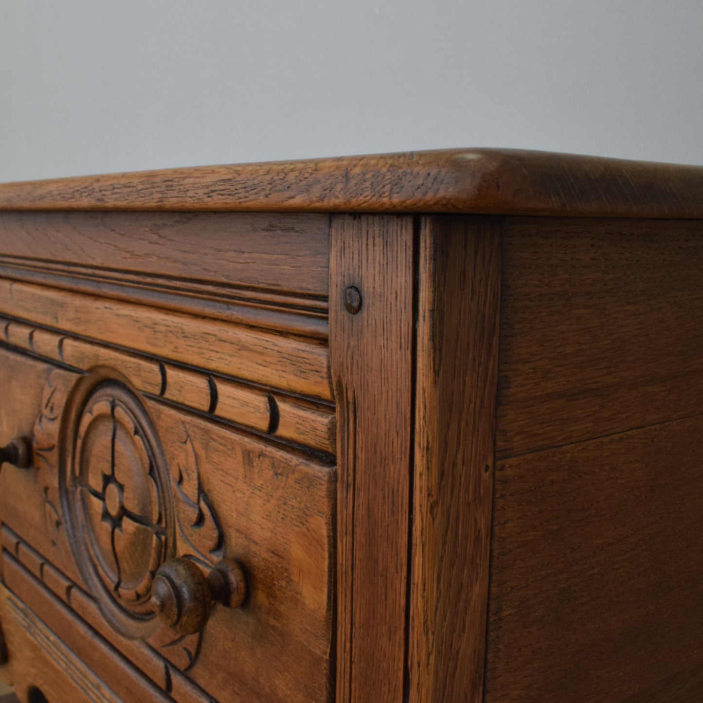 Carved Oak Sideboard