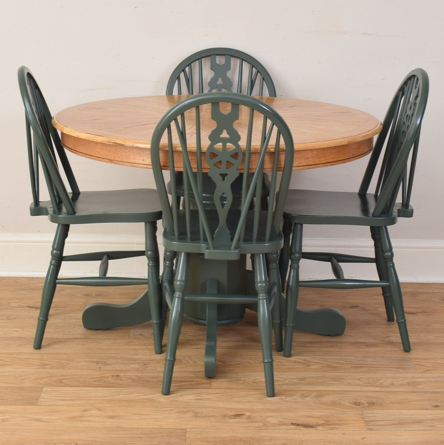 Painted Table And Four Chairs