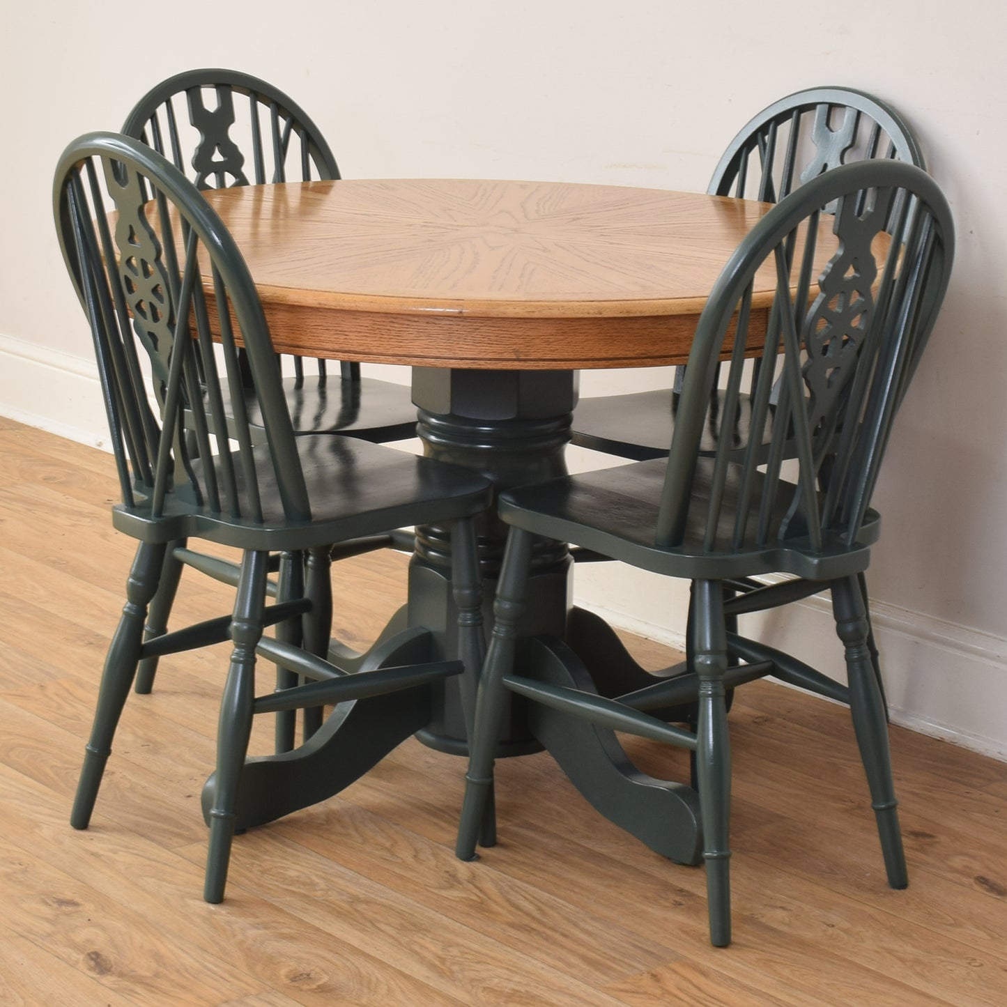 Painted Table And Four Chairs