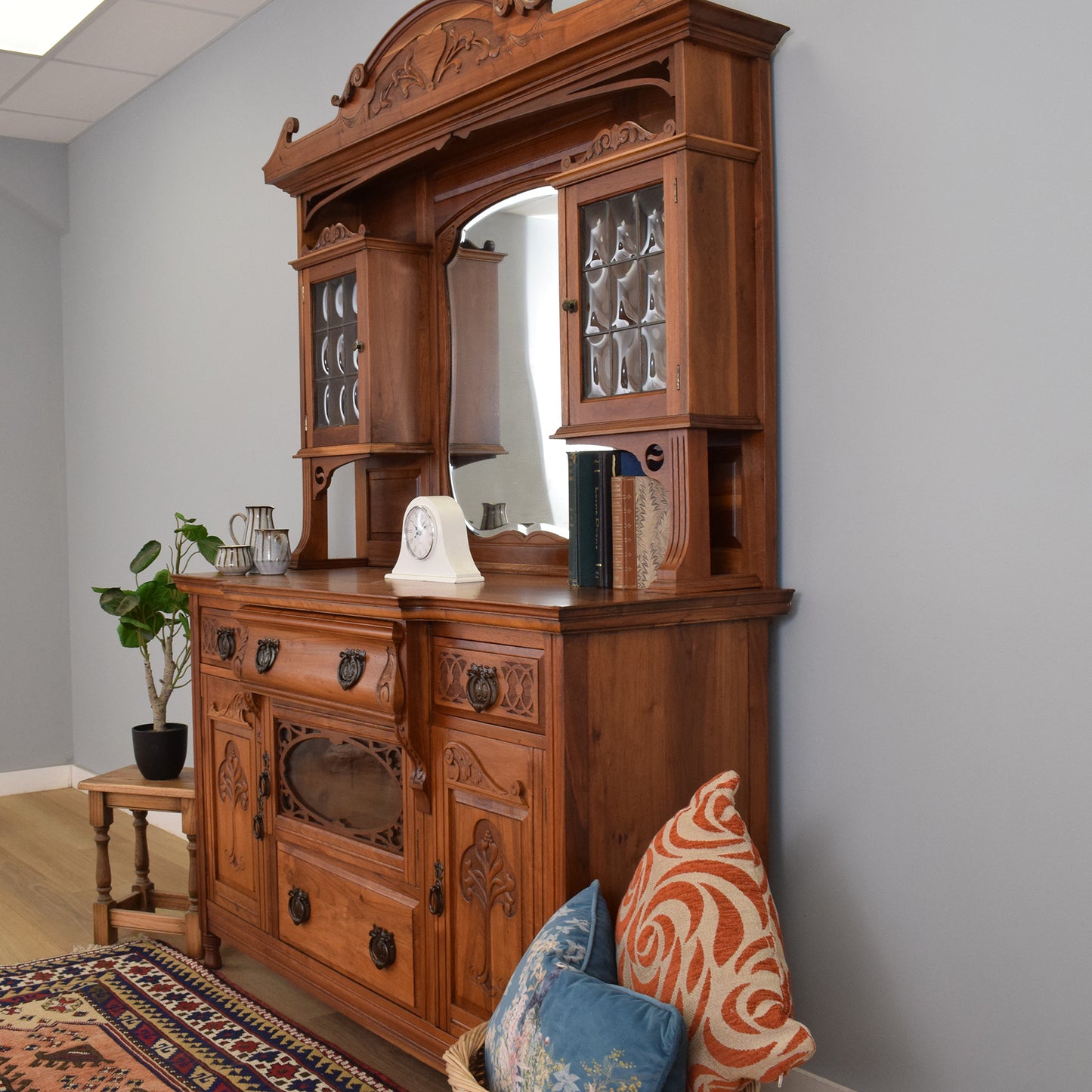 Walnut Mirror-back Sideboard