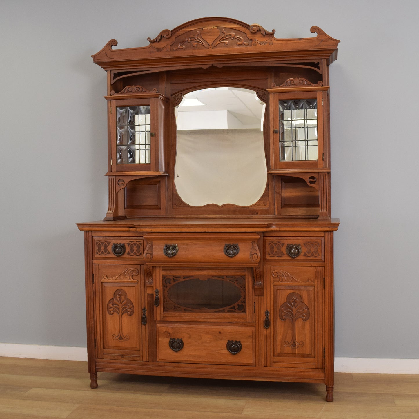 Walnut Mirror-back Sideboard