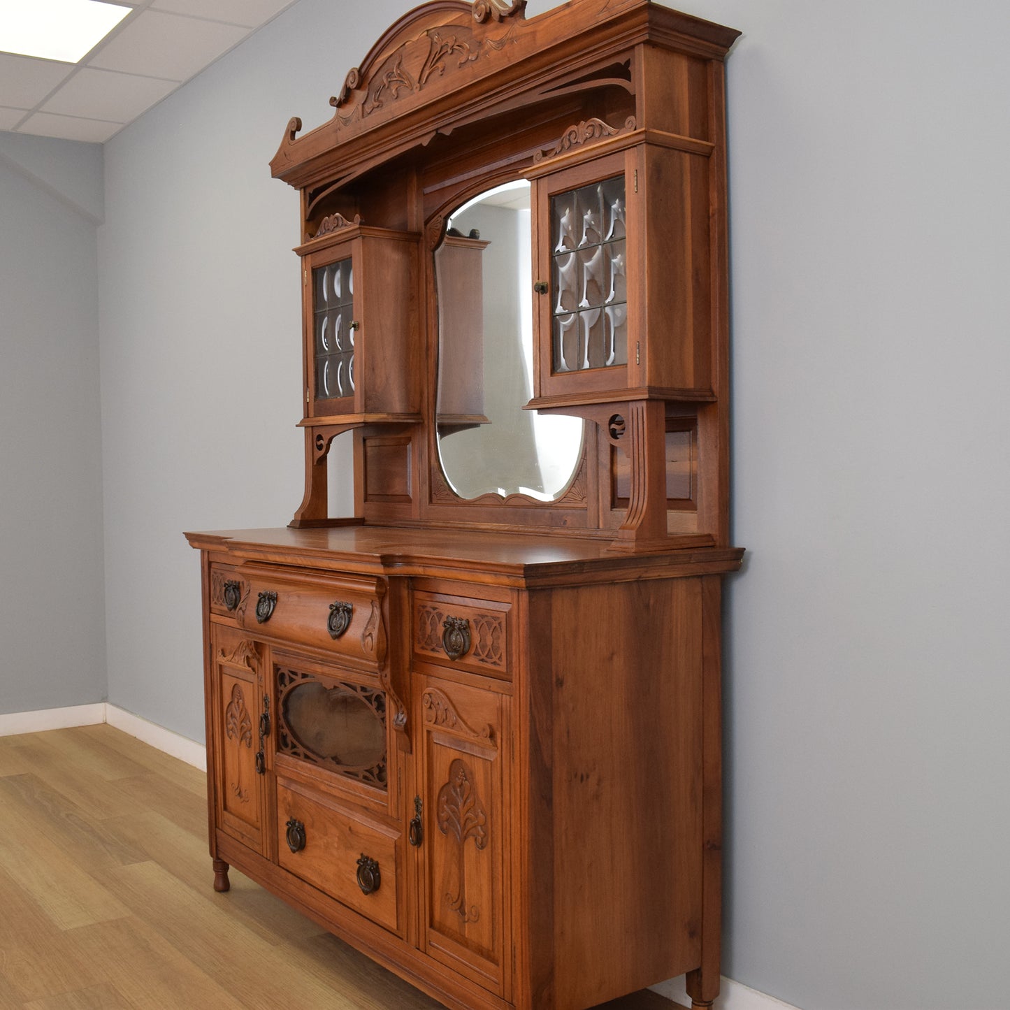 Walnut Mirror-back Sideboard