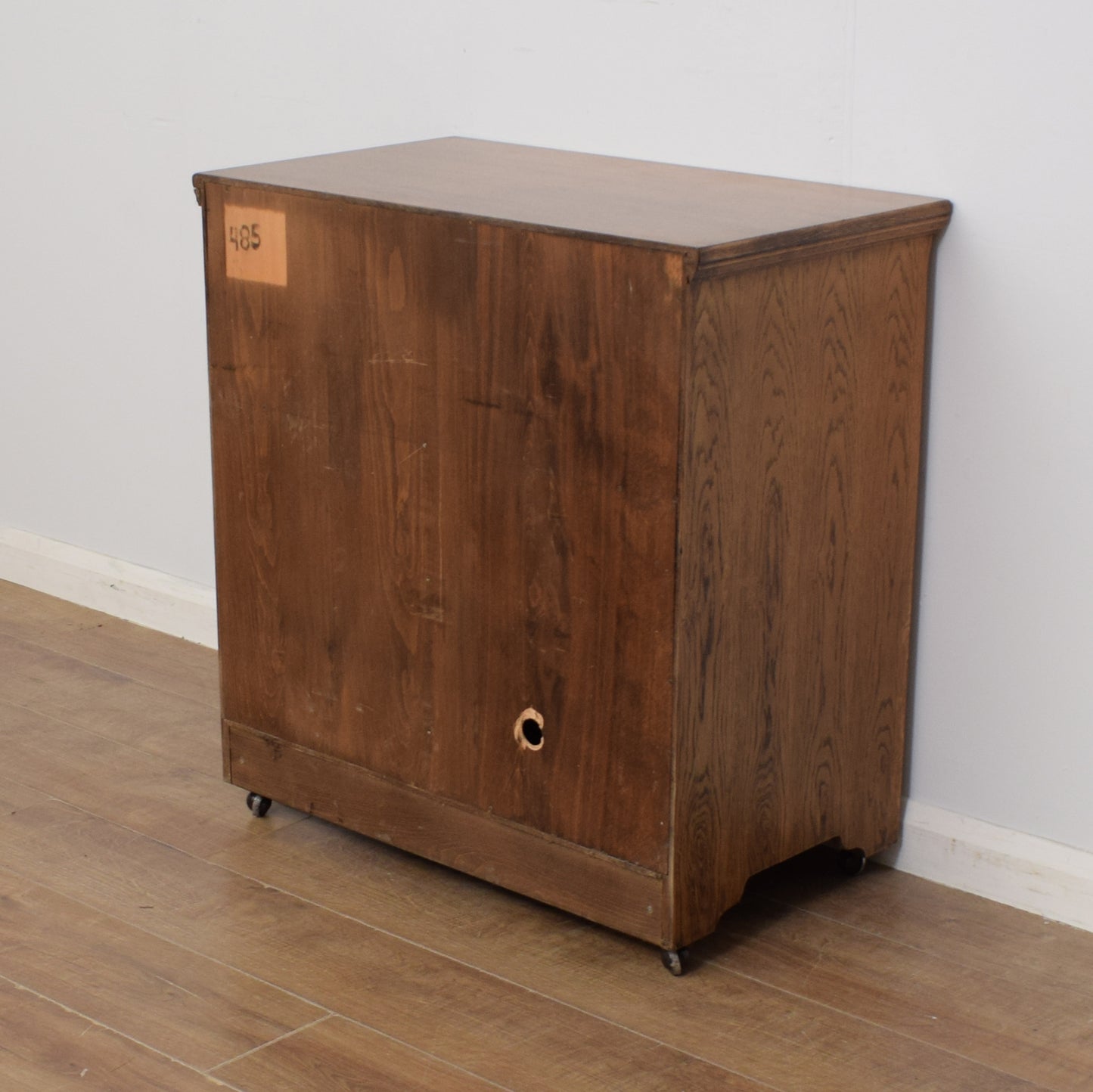 Oak Linenfold Multimedia Cabinet